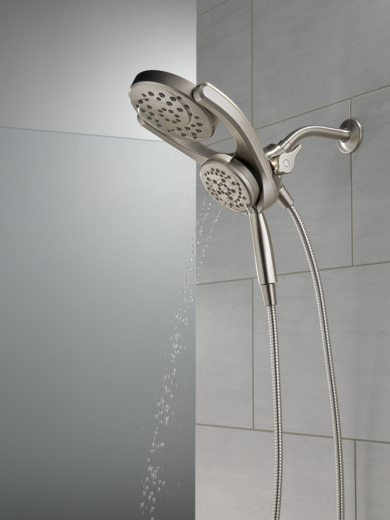 HydroRain&reg; 4-Setting Two-in-One Shower Head