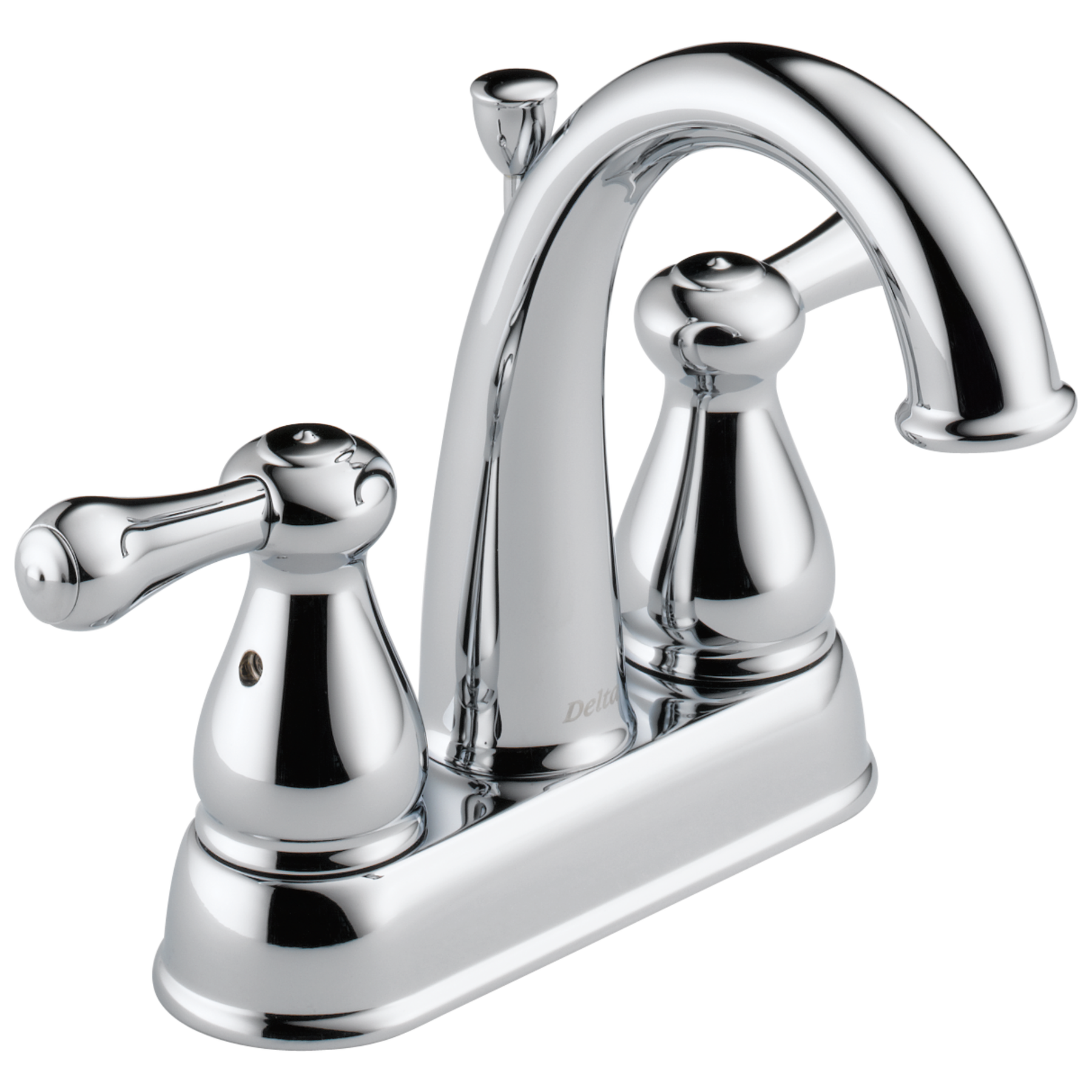 Two Handle Centerset Bathroom Faucet - Metal Pop-Up