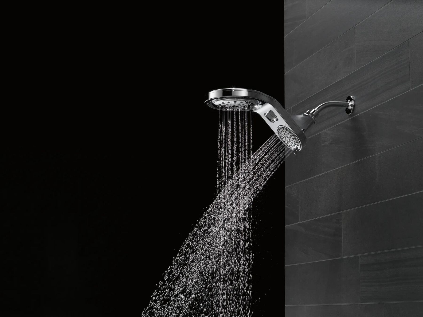 HydroRain&reg; 5-Setting Two-in-One Shower Head