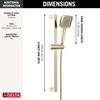 4-Setting Hand Shower with Slide Bar featuring FeatherRain&trade; Spray