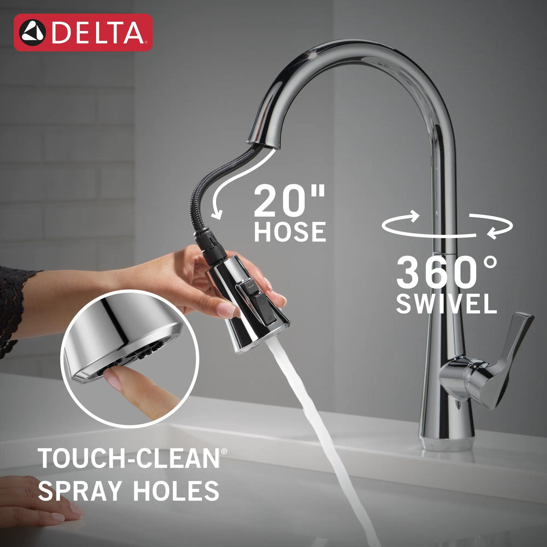 Single Handle Pull-Down Kitchen Faucet with ShieldSpray Technology
