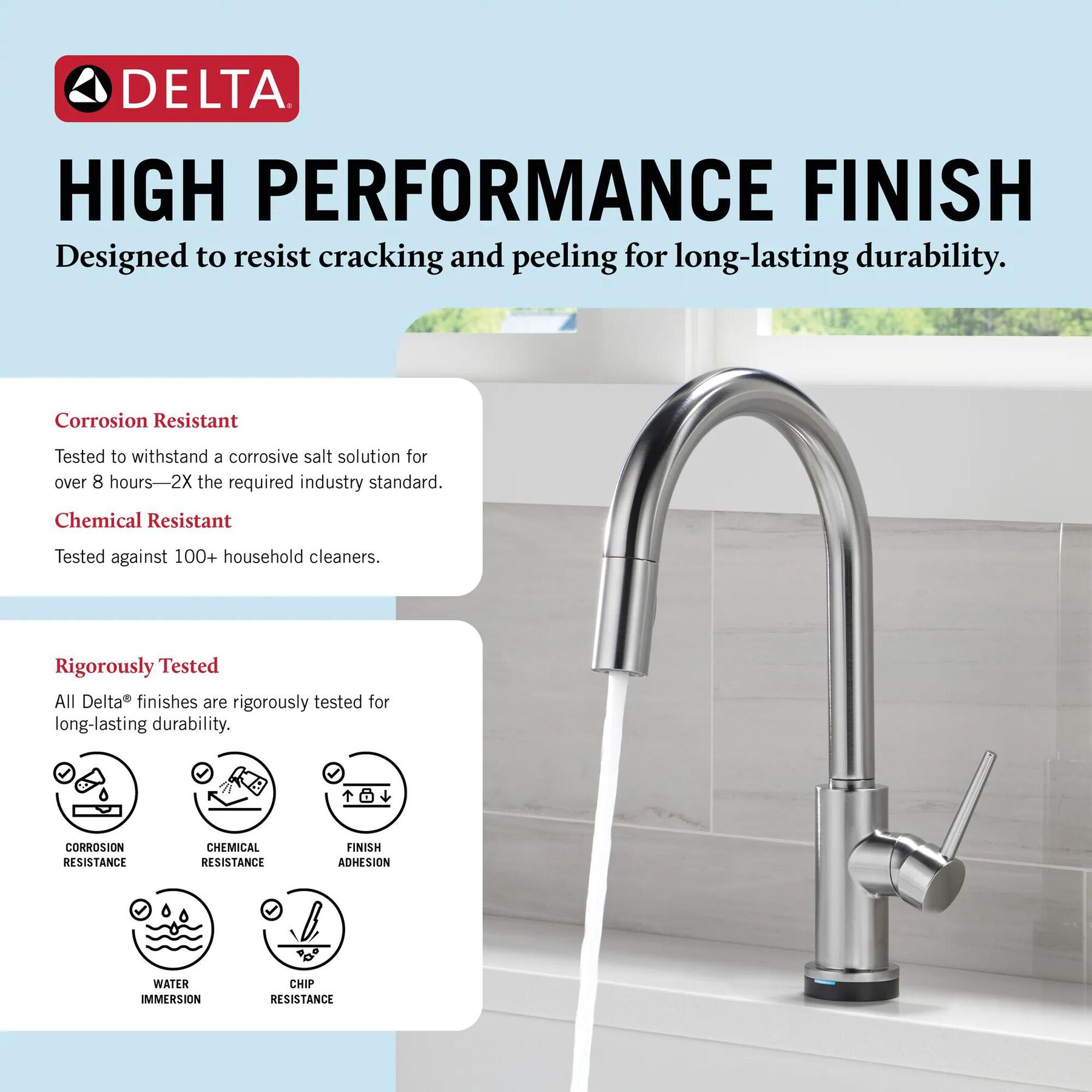 Touch<sub>2</sub>O&reg; Technology Kitchen Faucet with Touchless Technology