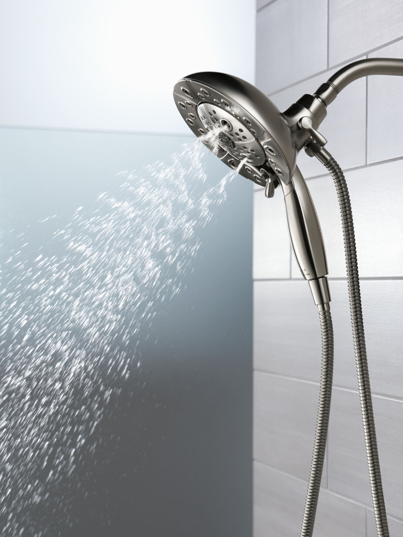 H<sub>2</sub>Okinetic&reg; In2ition&reg; 5-Setting Two-in-One Shower