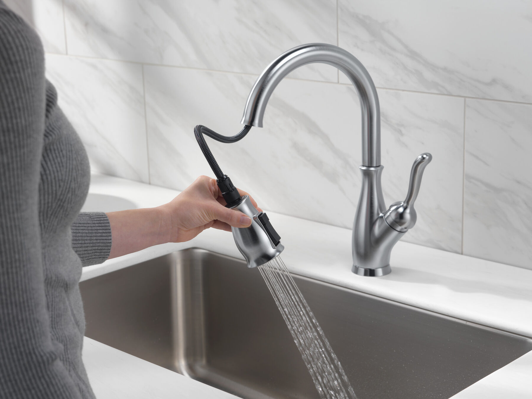 Single Handle Pull-Down Kitchen Faucet with ShieldSpray&reg; Technology