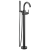 Single Handle Floor Mount Tub Filler Trim with Hand Shower