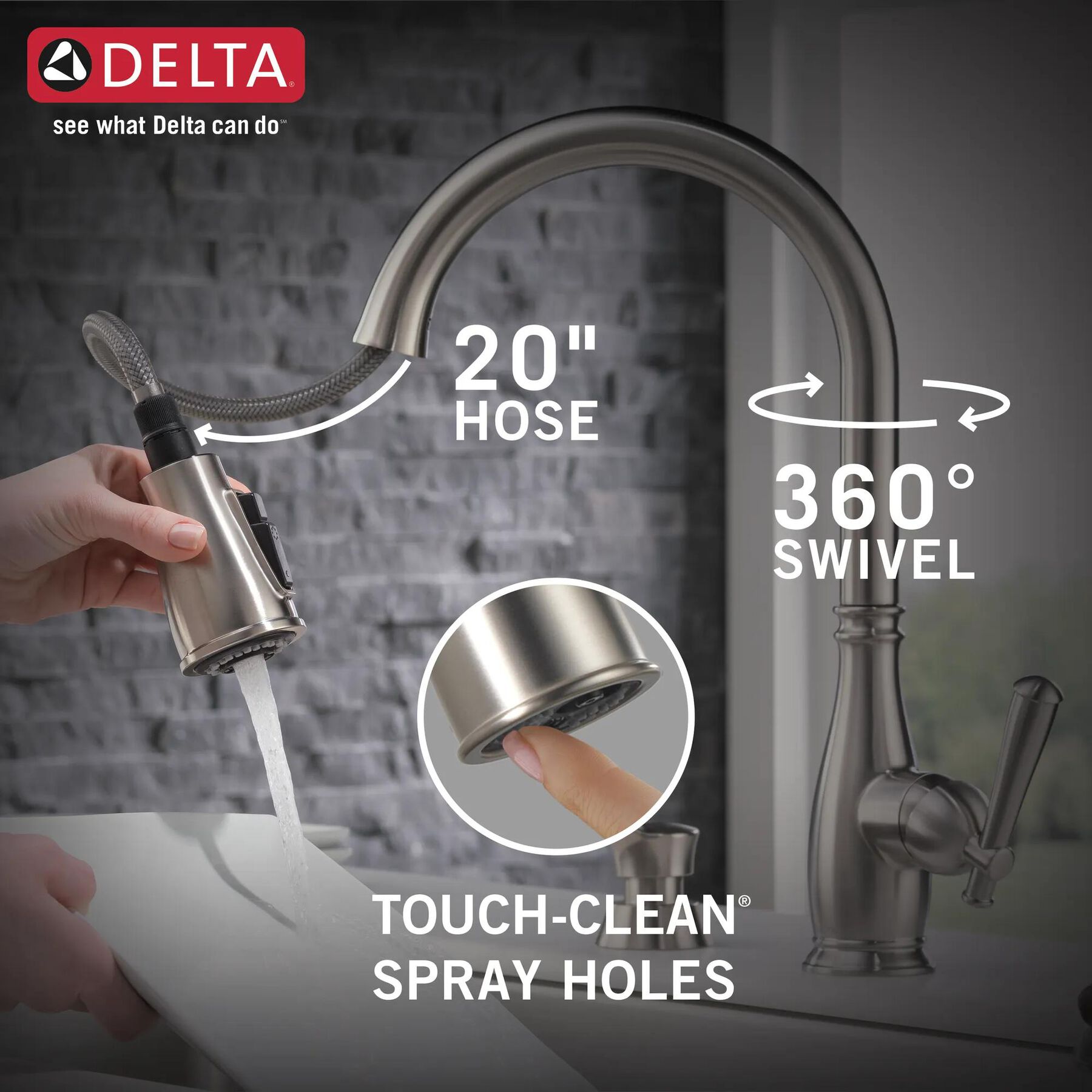 Single Handle Pull-Down Kitchen Faucet with Soap Dispenser and ShieldSpray&reg; Technology (Recertified)