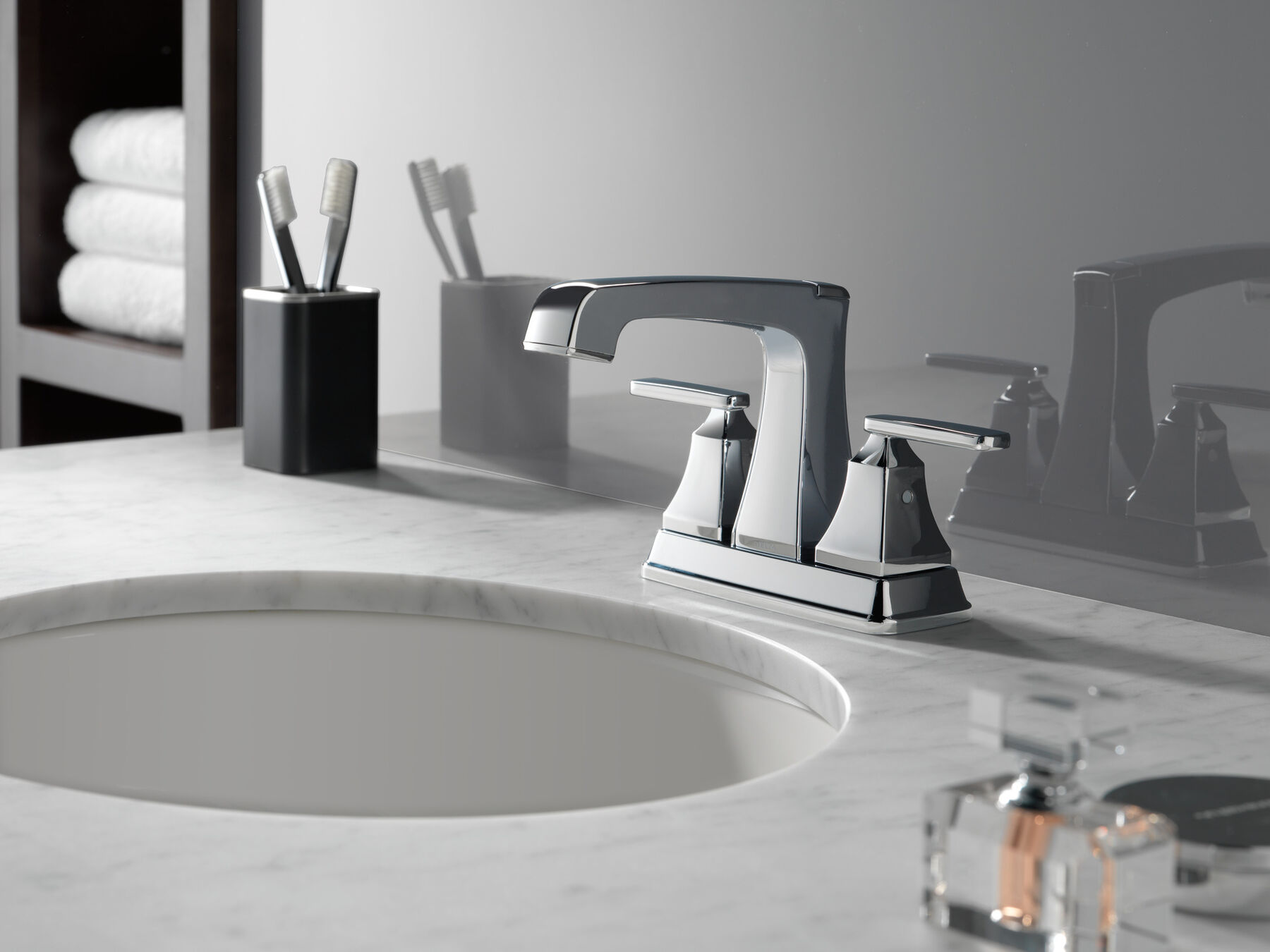 Two Handle Centerset Bathroom Faucet