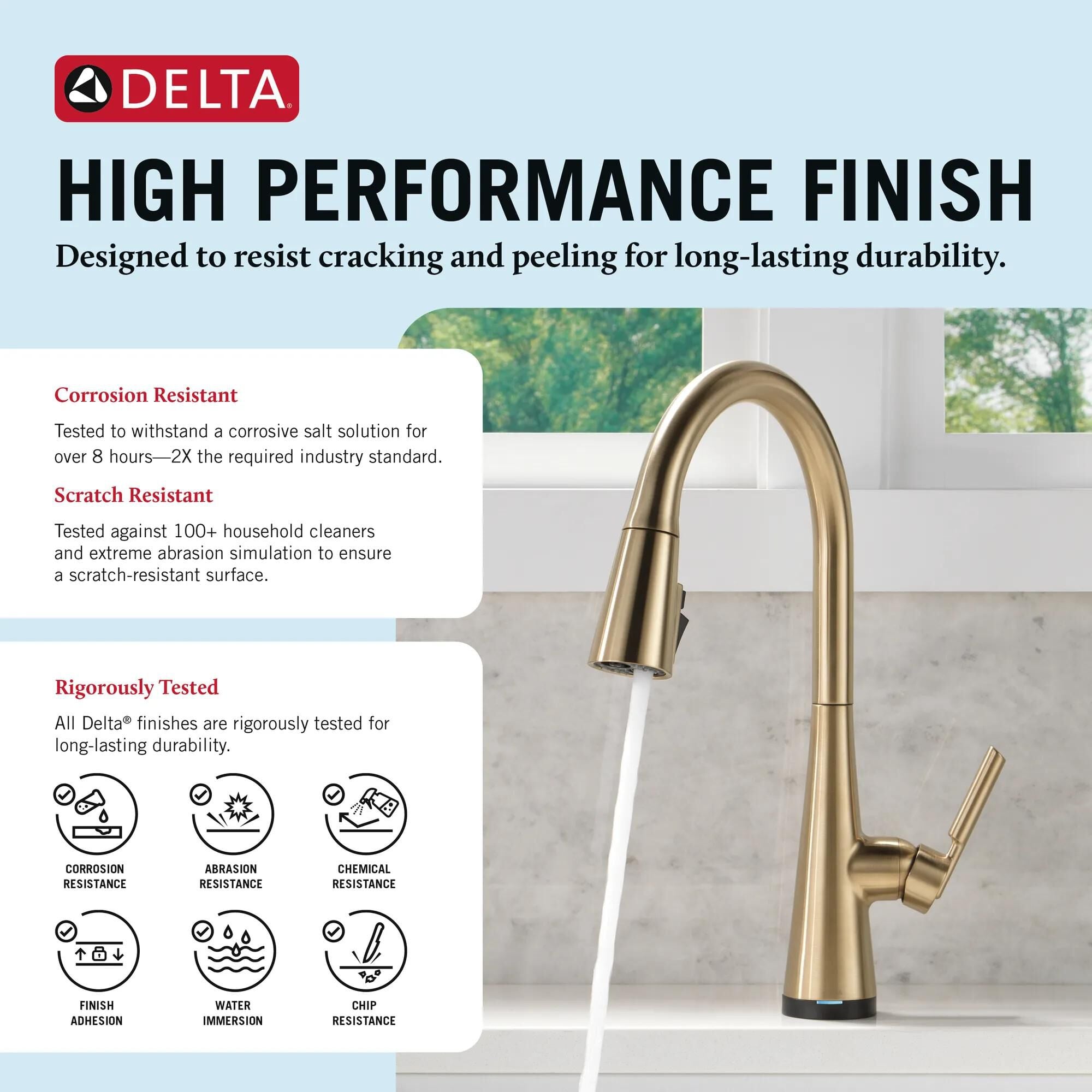 Single Handle Pull-Down Kitchen Faucet with Touch2O® and