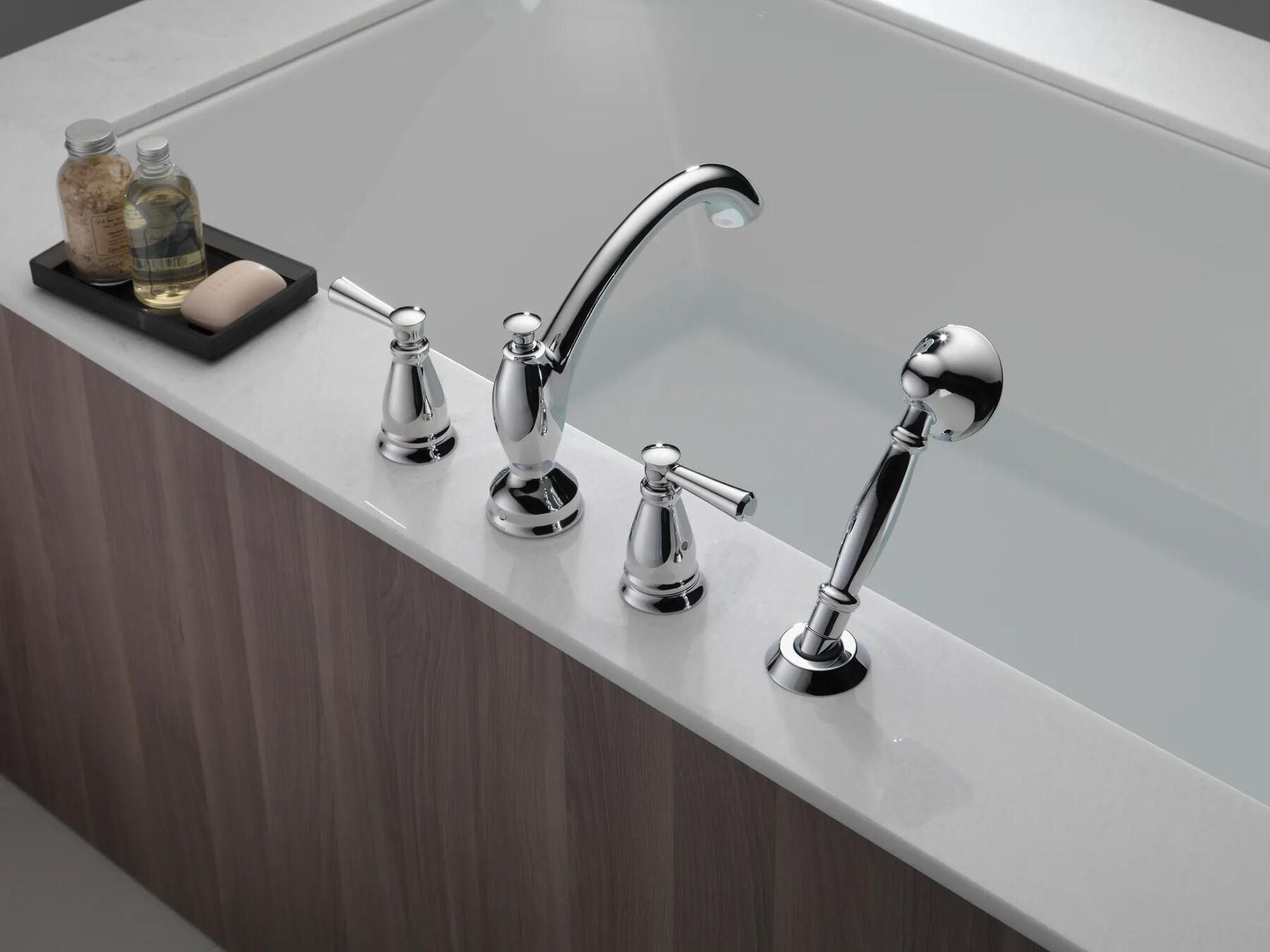 Traditional Roman Tub with Hand Shower Trim