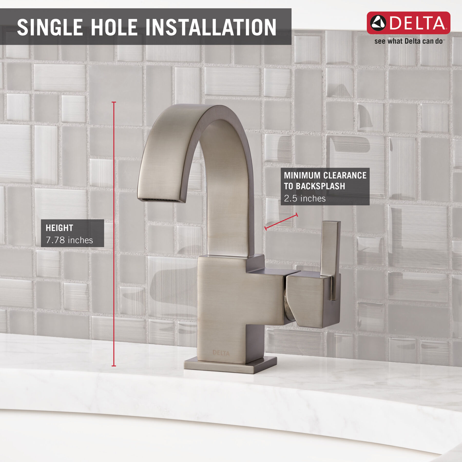 Single Handle Bathroom Faucet (Recertified)