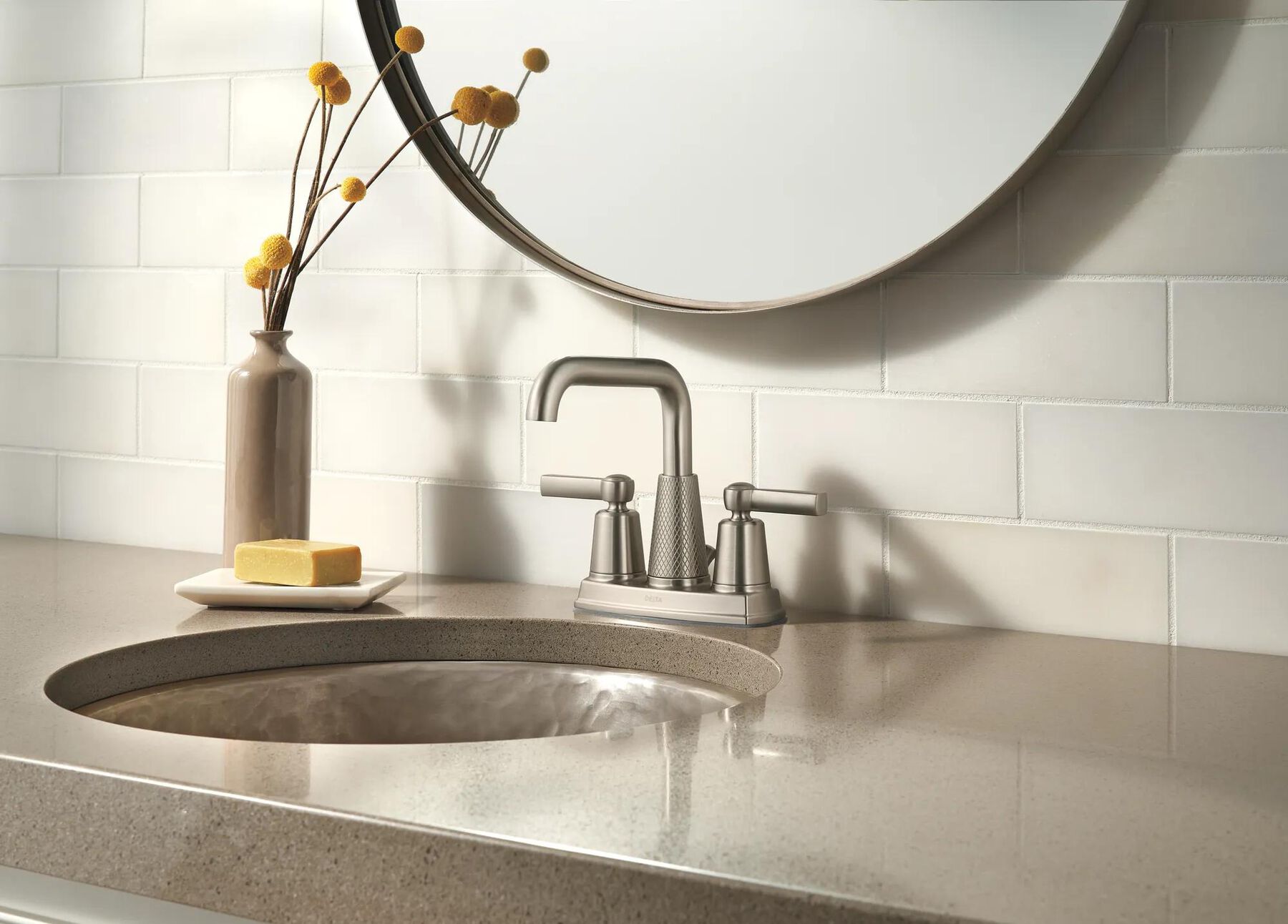 Two Handle Centerset Bathroom Faucet