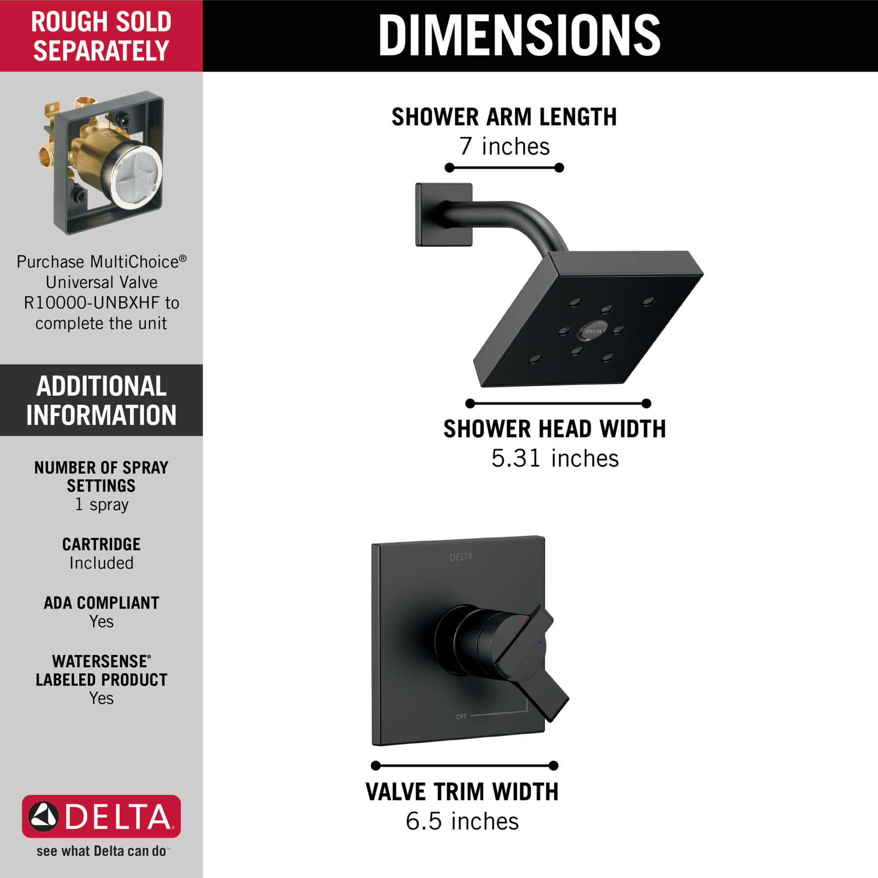 Monitor&reg; 17 Series H<sub>2</sub>Okinetic&reg; Shower Trim (Recertified)