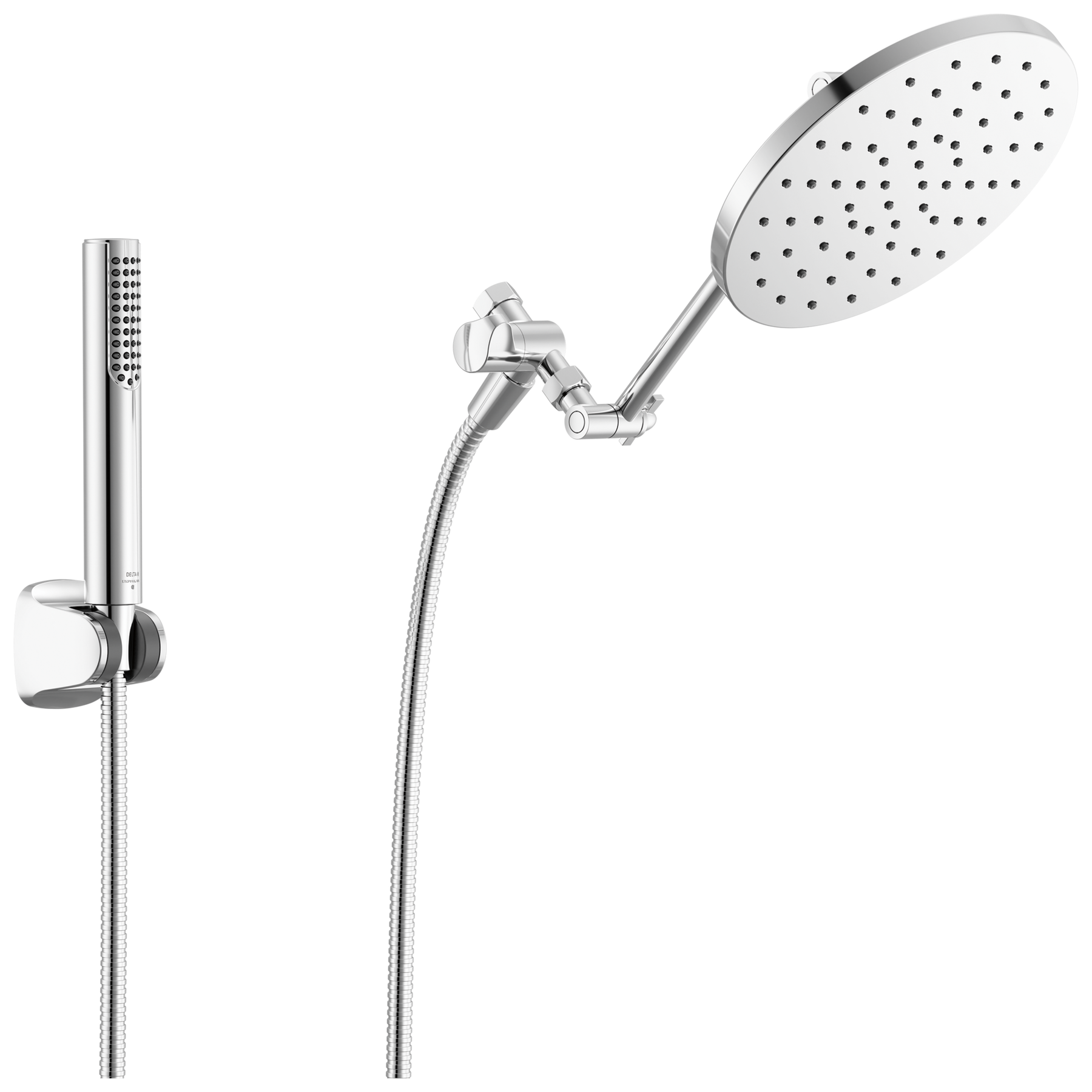 Adjustable Raincan Shower Head with Hand Shower
