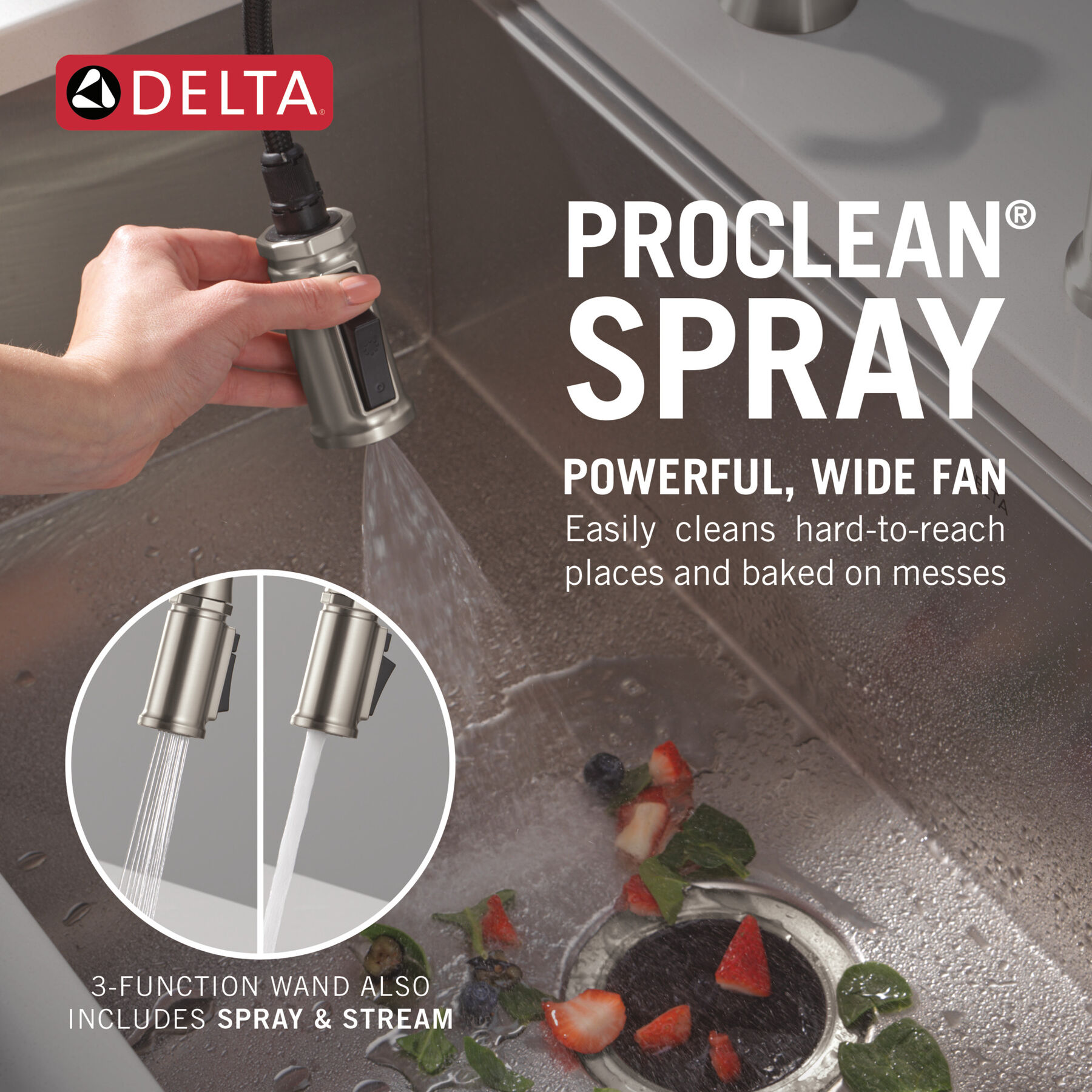 Single Handle Kitchen Pull-Down Faucet w/ Soap Dispenser