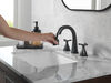 Two Handle Widespread Pull Down Bathroom Faucet