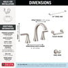 Widespread Lavatory Faucet with 14 Series Shower Trim and Bathroom Accessories Bundle