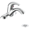 Single Handle Centerset Bathroom Faucet with Offset Grid Strainer