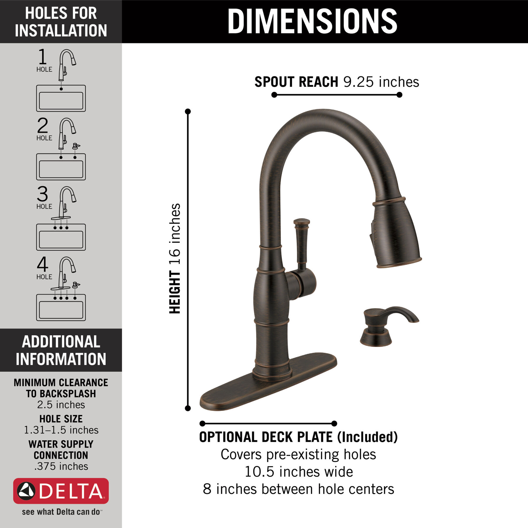 Single Handle Pull-Down Kitchen Faucet with Soap Dispenser and ShieldSpray&reg; Technology (Recertified)