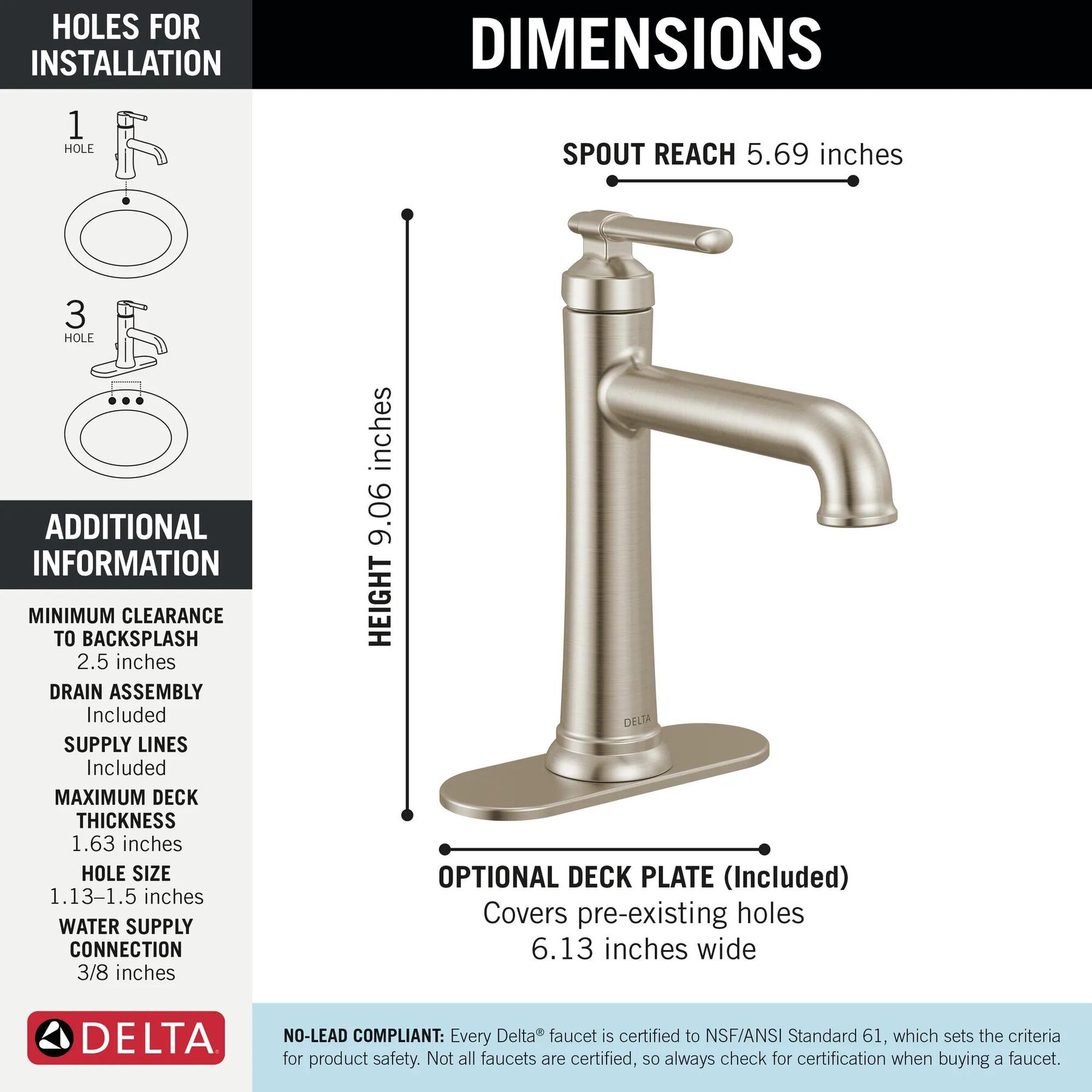 Single Handle Bathroom Faucet
