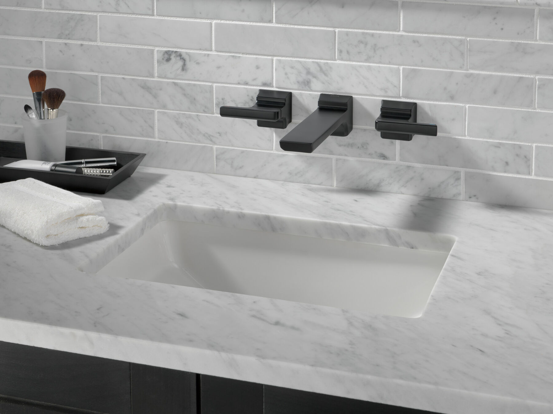 Two-Handle Wall Mount Bathroom Faucet Trim