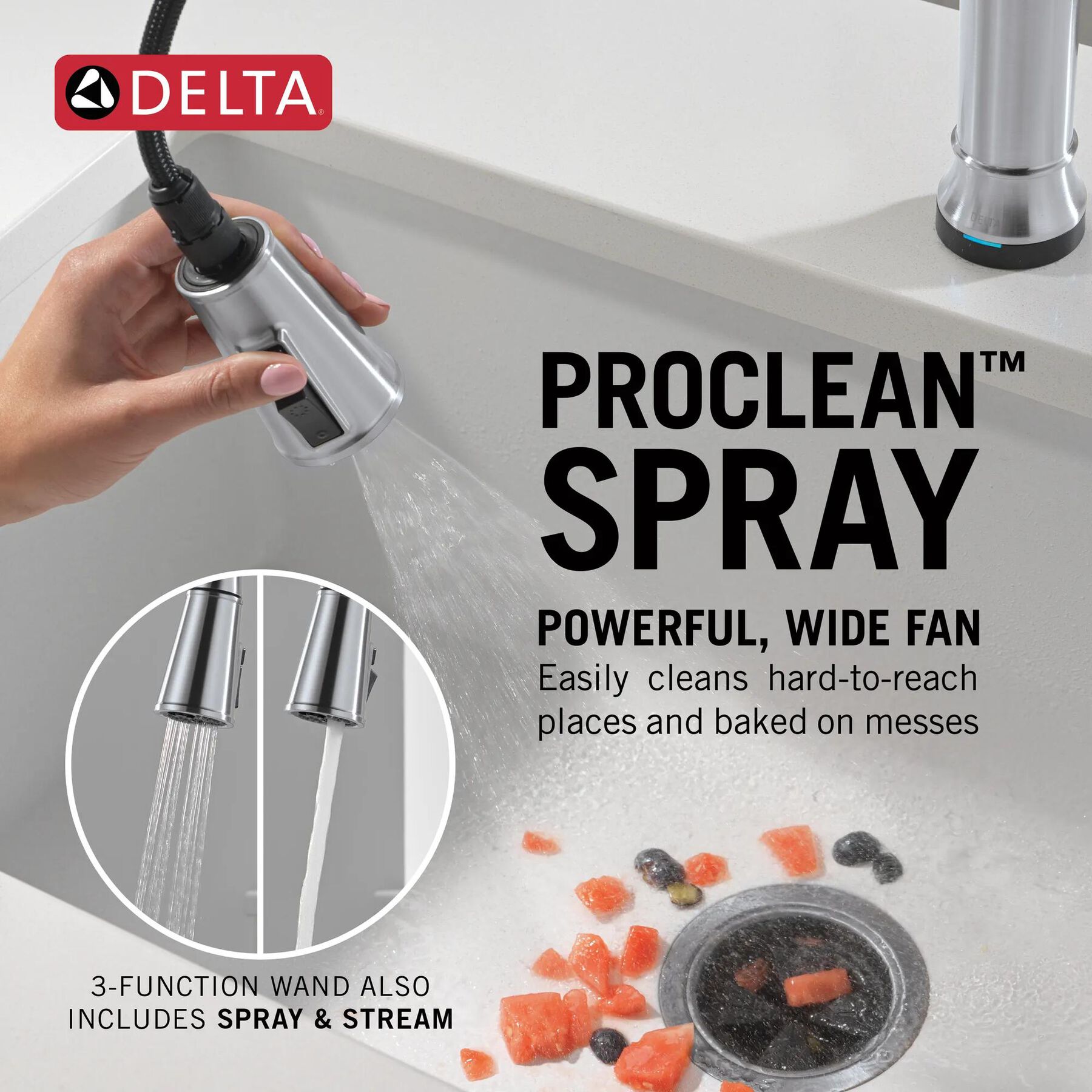 Touch<sub>2</sub>O&reg; Technology Kitchen Faucet with Touchless Technology