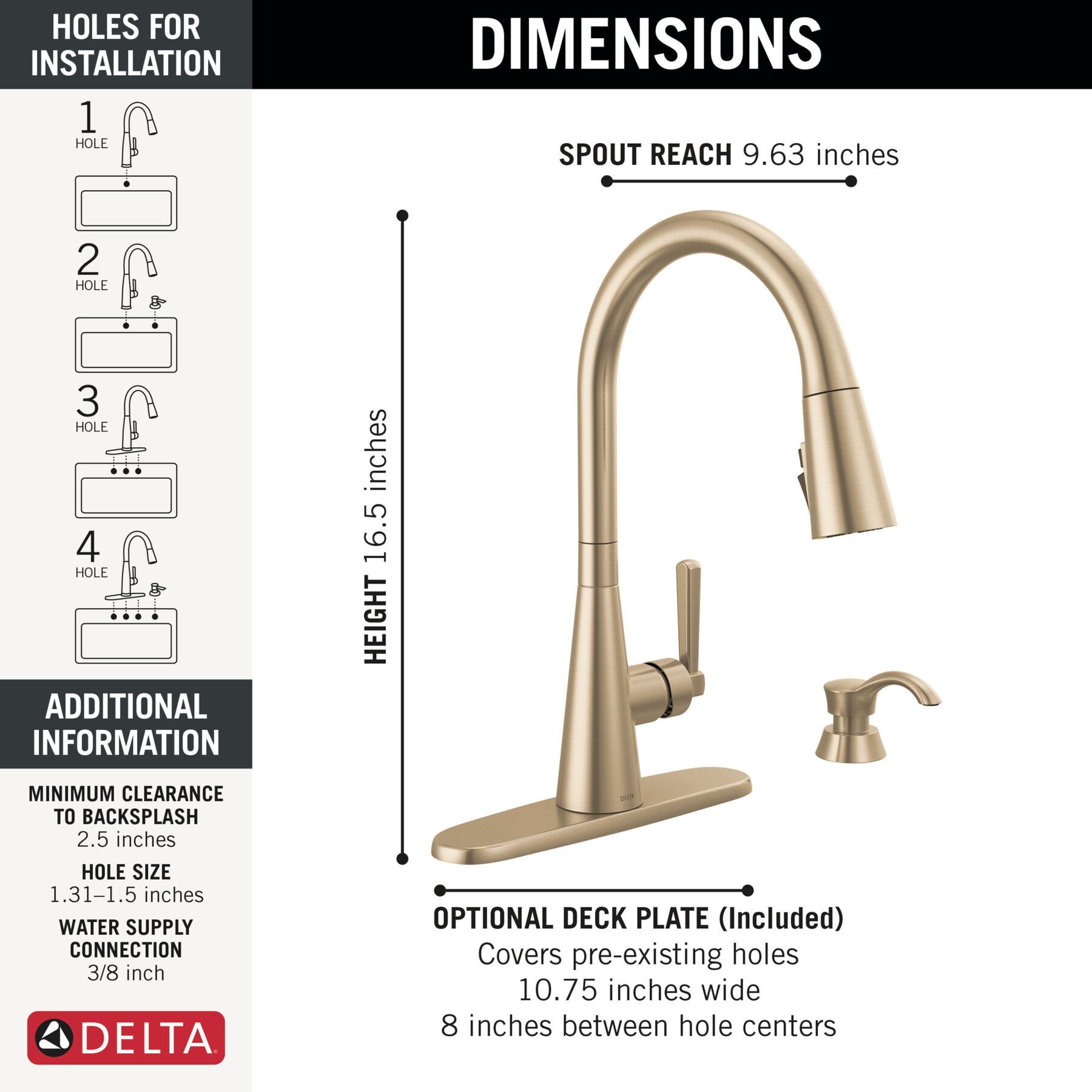 Pull-Down Kitchen Faucet w/Soap (Recertified)