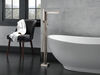 Single Handle Floor Mount Tub Filler Trim with Hand Shower