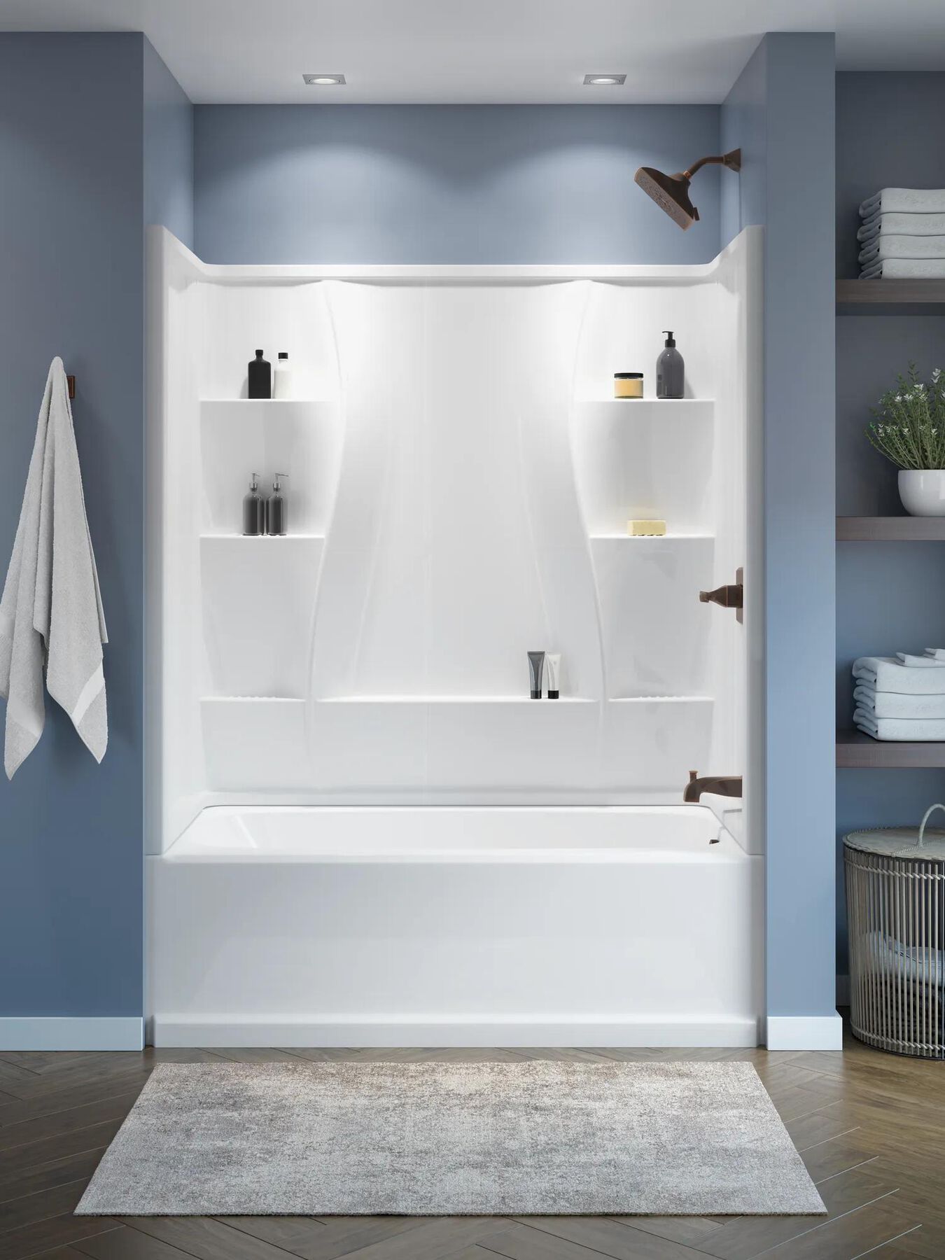 60" x 32" Bathtub - Right Drain