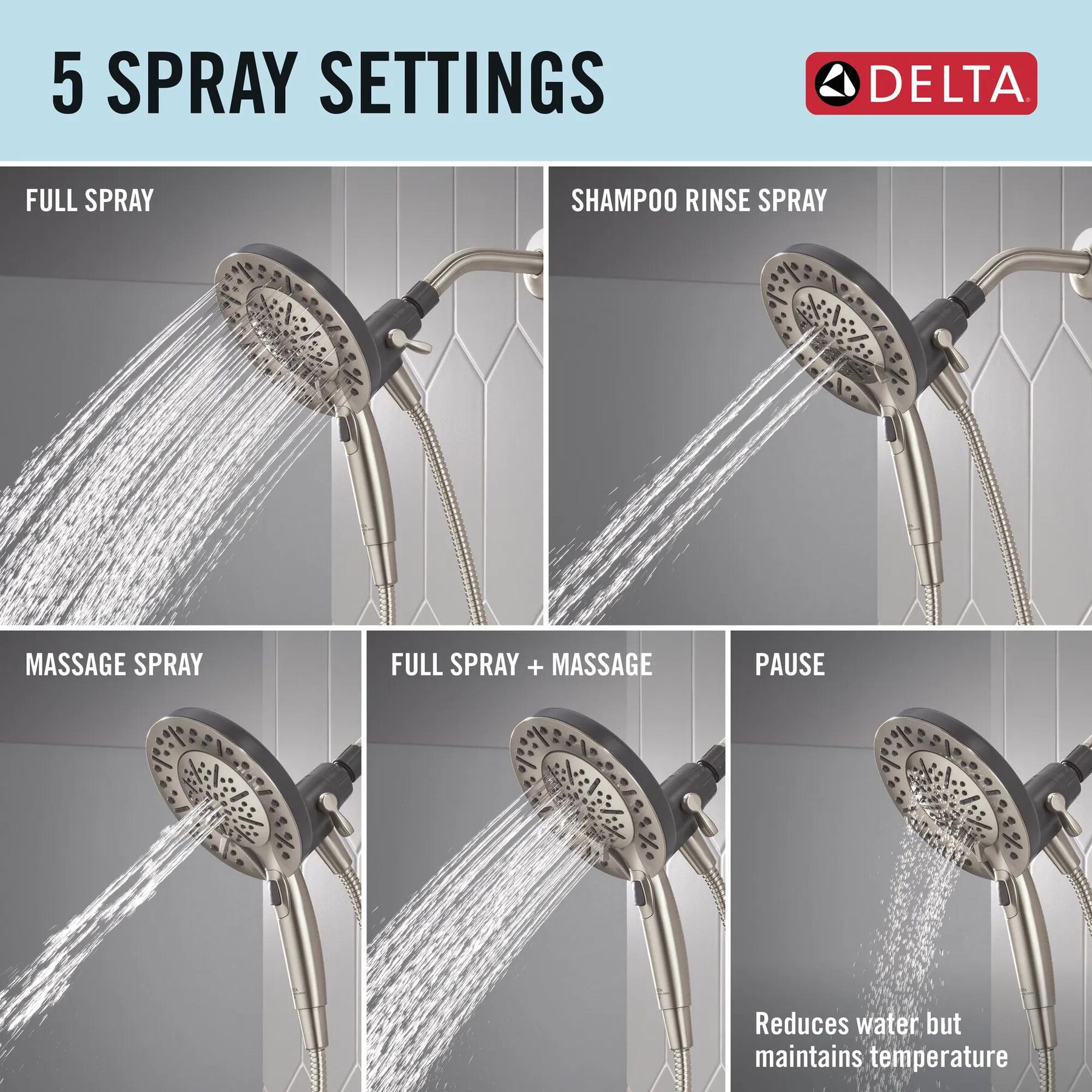 In2ition&reg;&nbsp;5-Setting Two-in-One Shower