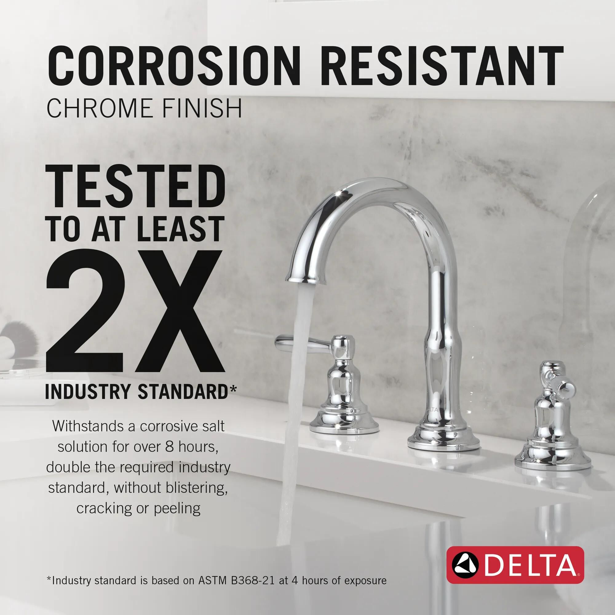 Two Handle Widespread Bathroom Faucet in Chrome 35985LF | Delta Faucet