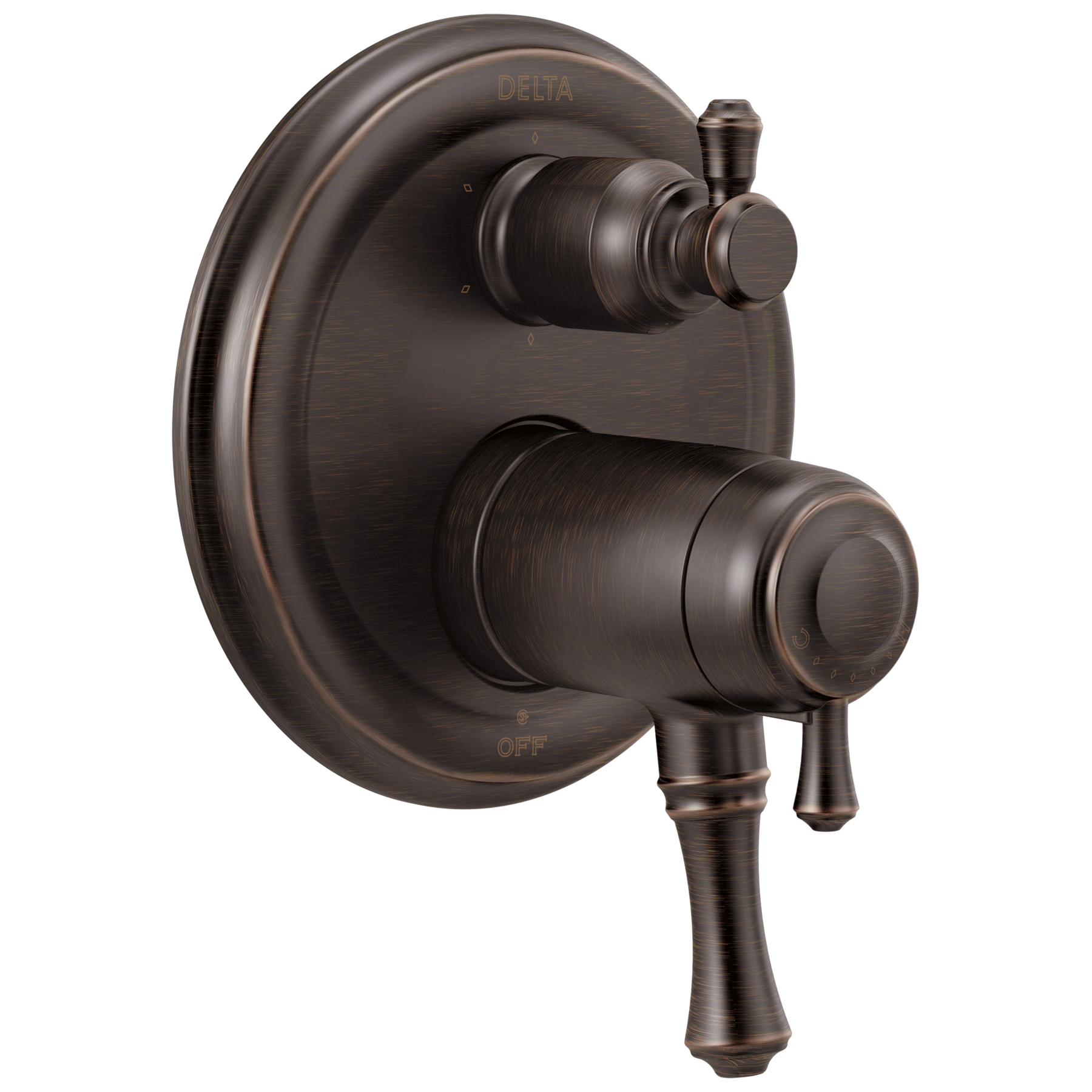 Traditional 2-Handle TempAssure&reg; 17T Series Valve Trim with 6-Setting Integrated Diverter