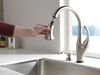 Single Handle Pull-Down Kitchen Faucet with Touch2O&reg; Technology and Soap Dispenser