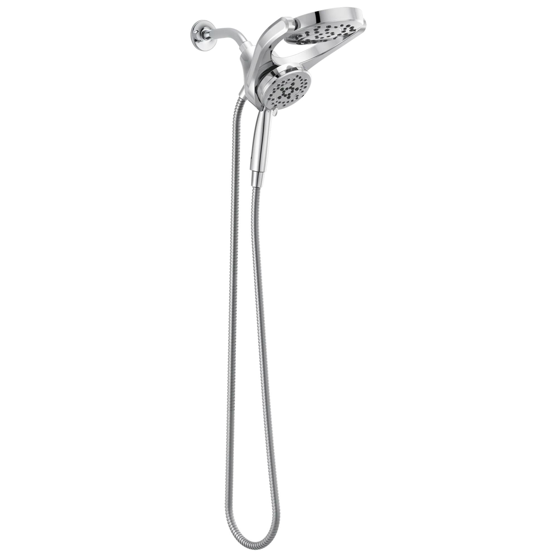 HydroRain&reg; 4-Setting Two-in-One Shower Head (Recertified)
