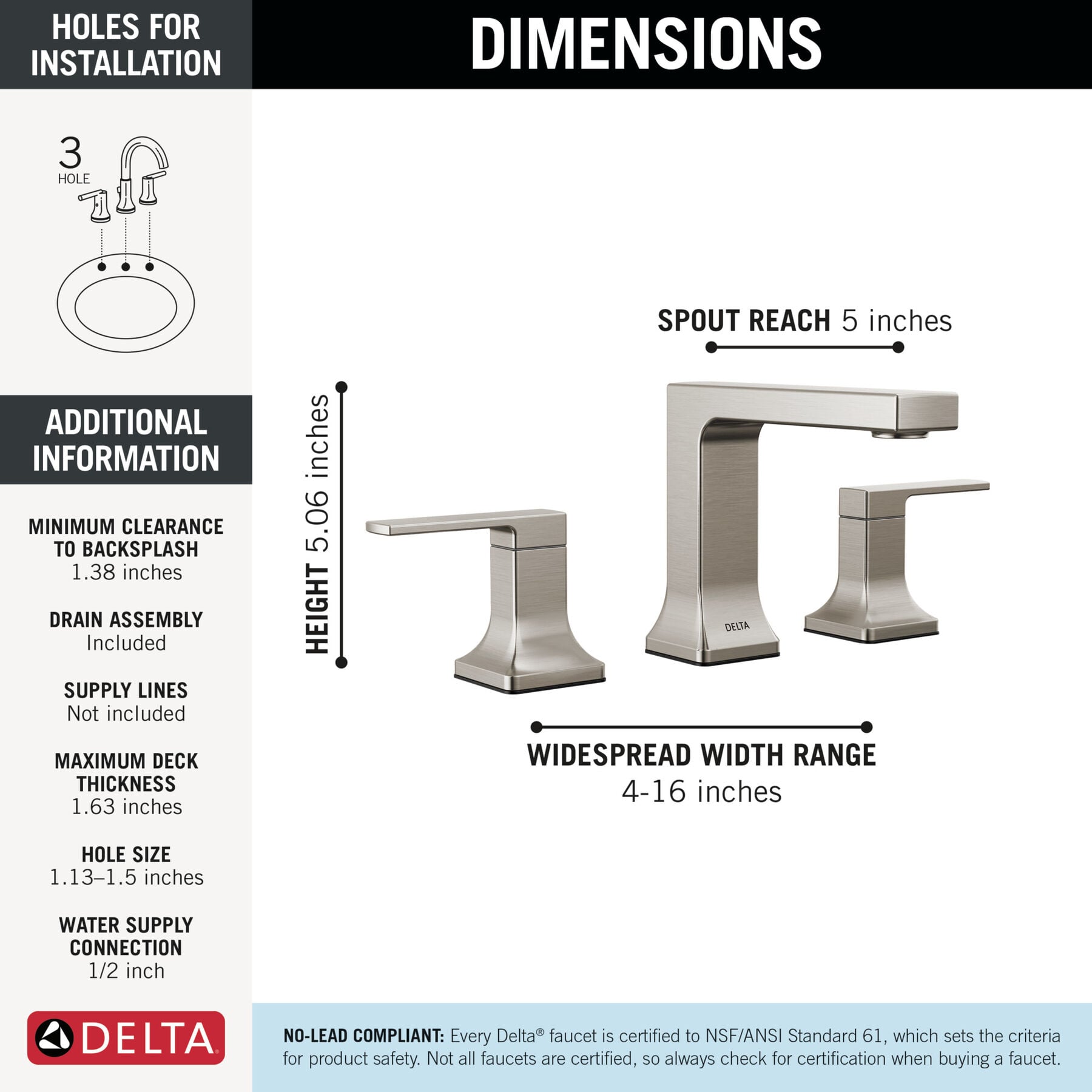 Two Handle Widespread Bathroom Faucet