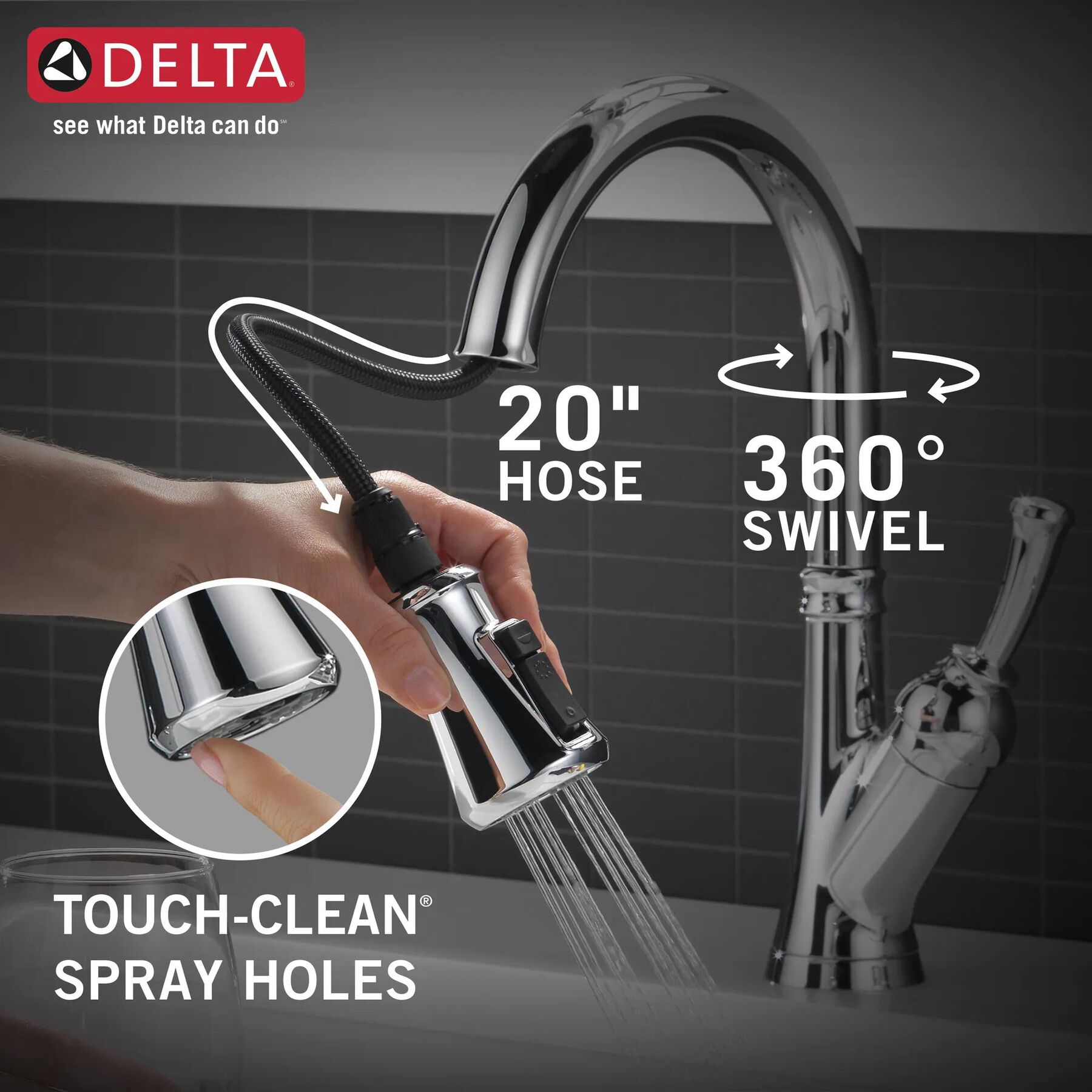 Single Handle Pull-Down Kitchen Faucet with Soap Dispenser and ShieldSpray&reg; Technology (Recertified)