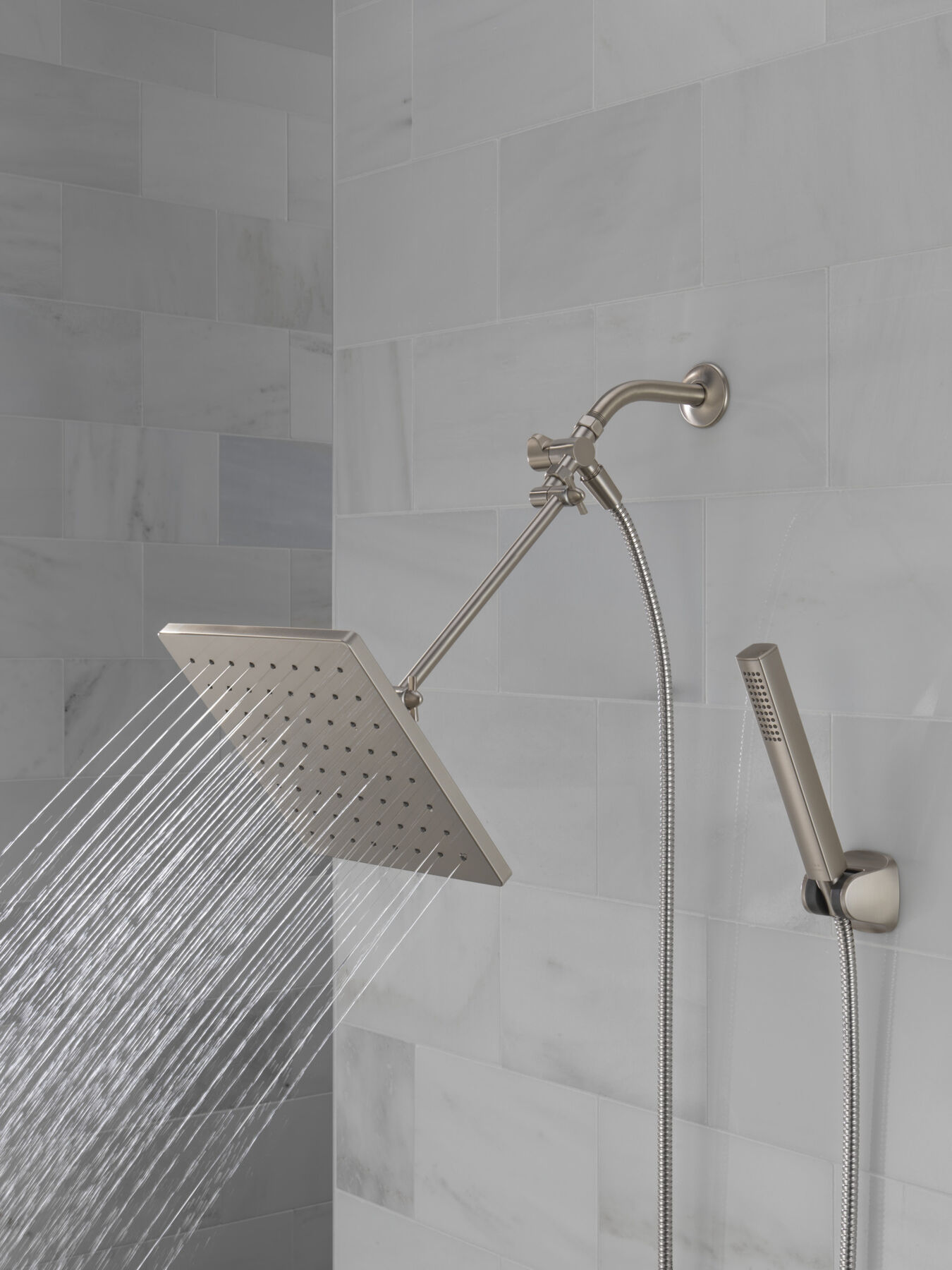 10 inch Raincan Shower Head & Hand Held Combo with Adjustable Extension Arm