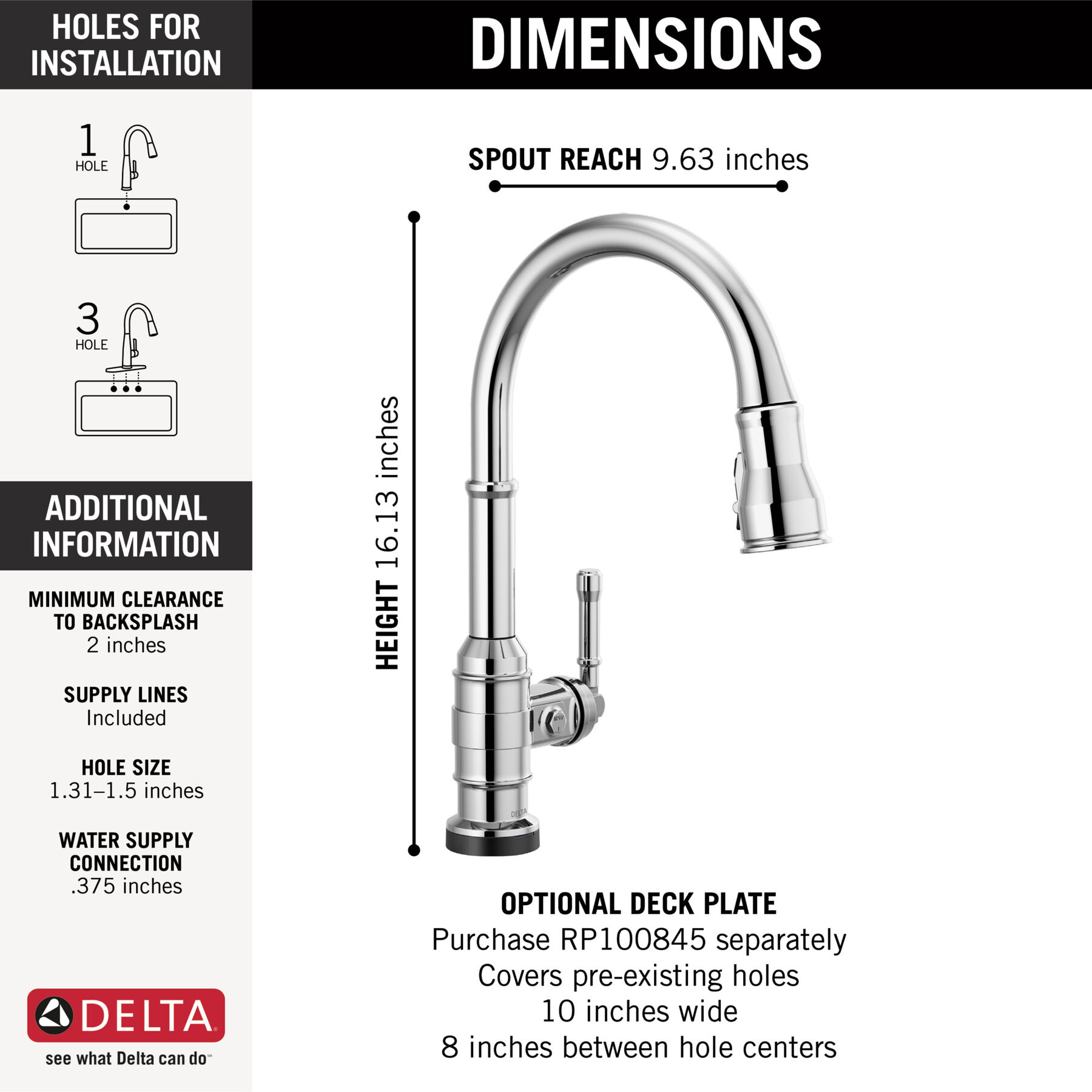 Single Handle Pull-Down Kitchen Faucet With Touch<sub>2</sub>O&reg;  Technology