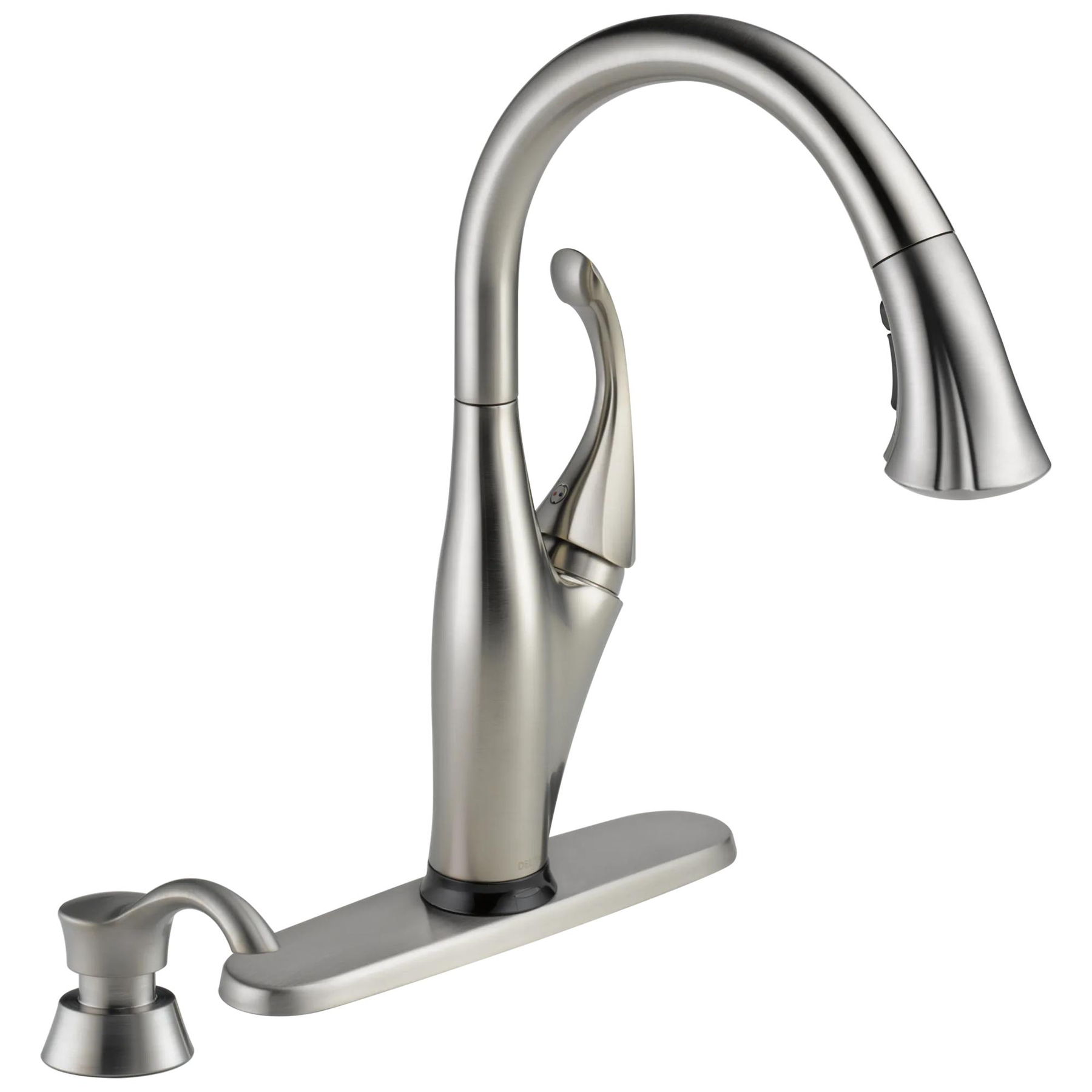 Single Handle Pull-Down Kitchen Faucet with Touch2O&reg; Technology and Soap Dispenser