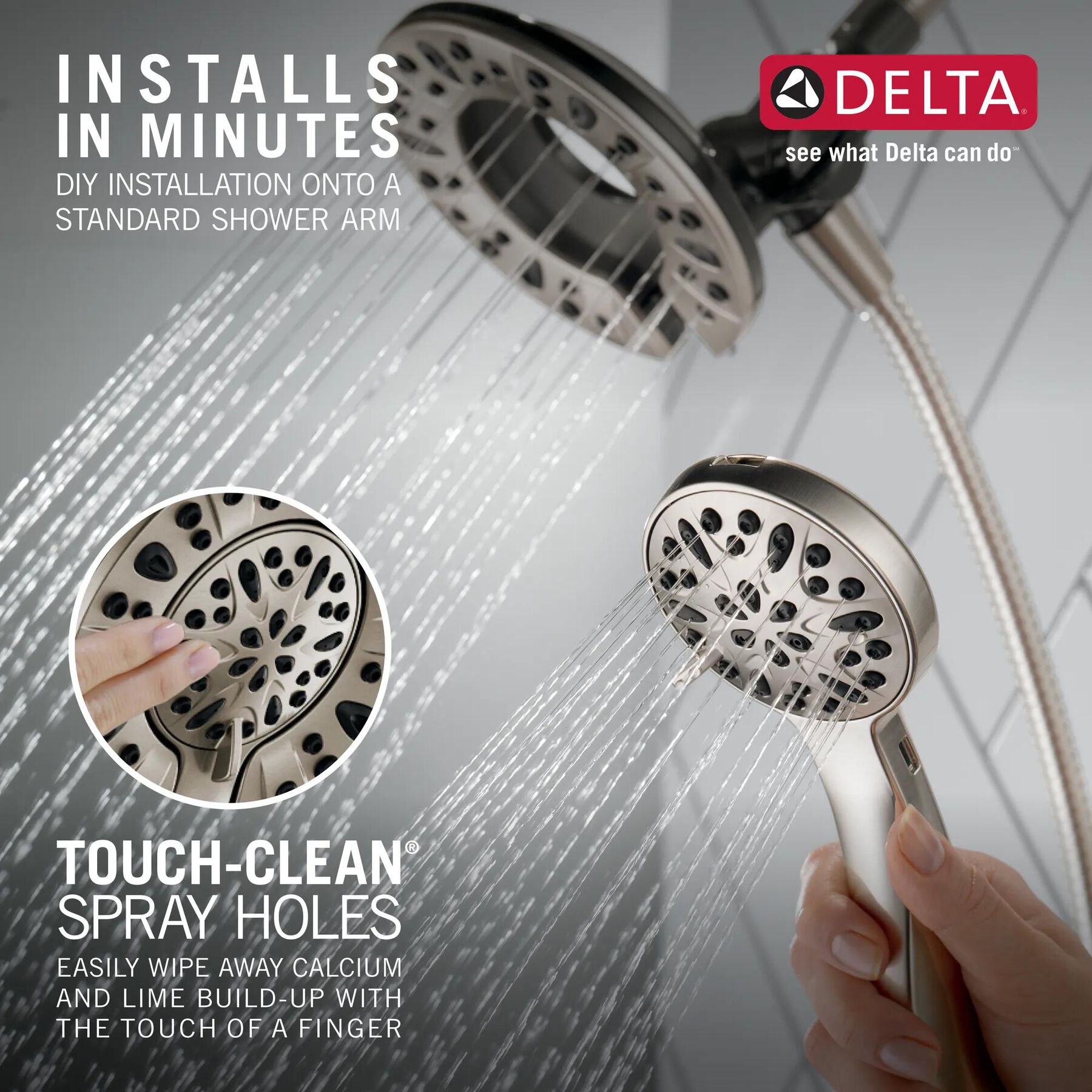In2ition&reg; 4-Setting Two-in-One Shower (Recertified)