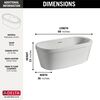 68" x 36" Freestanding Tub with Integrated Waste and  Overflow