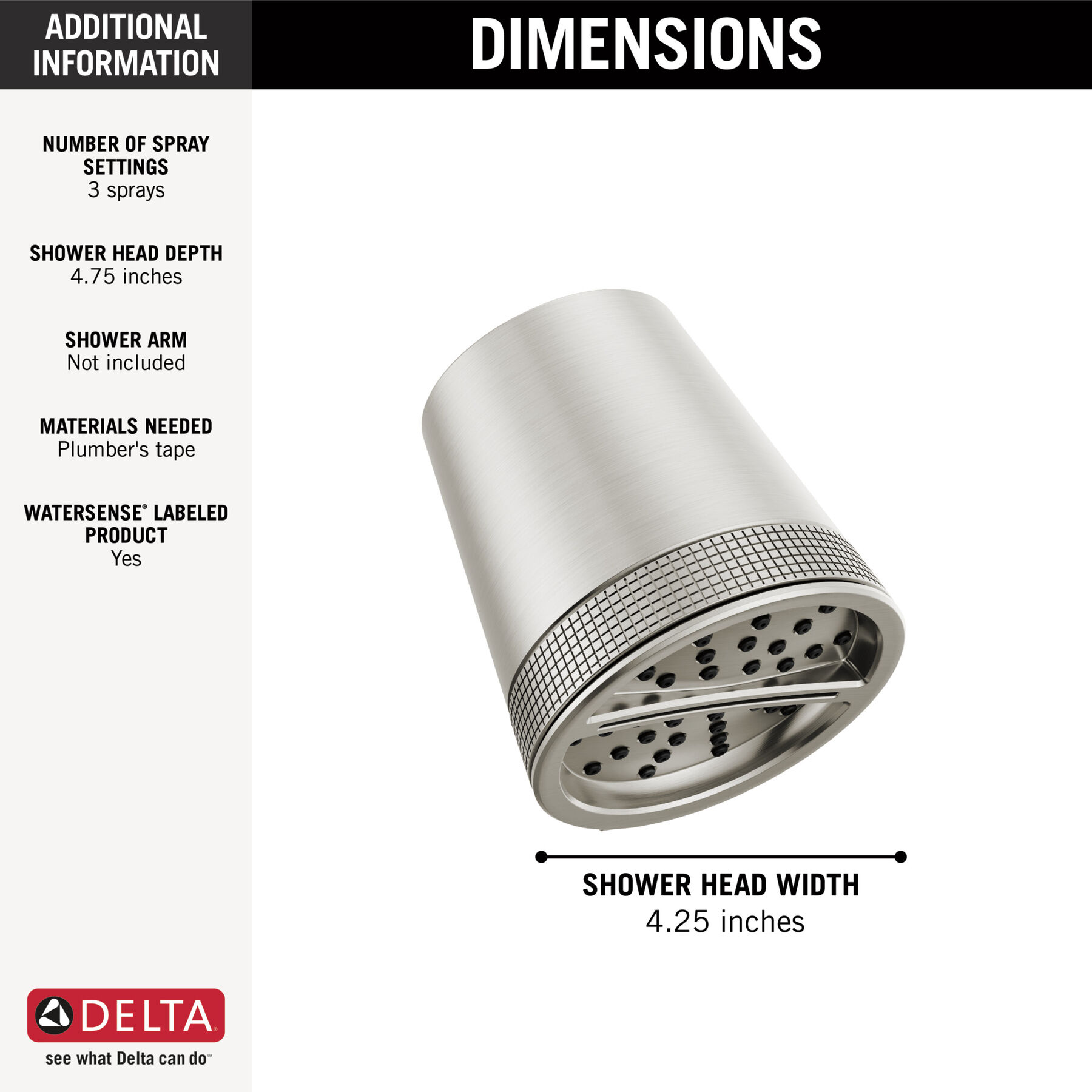 3-Setting Showerhead