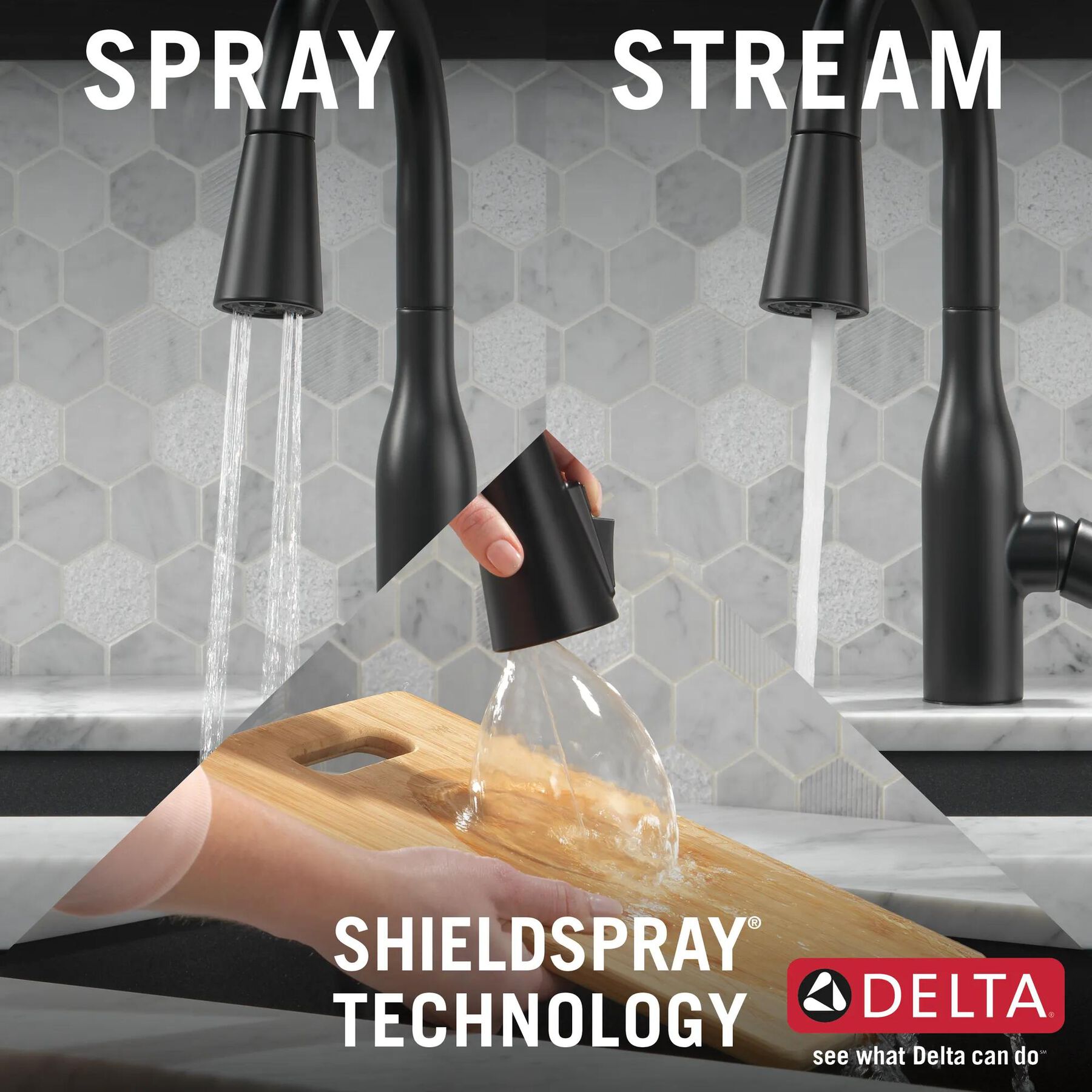 Single Handle Pull-Down Kitchen Faucet with Soap Dispenser and ShieldSpray&reg; Technology (Recertified)