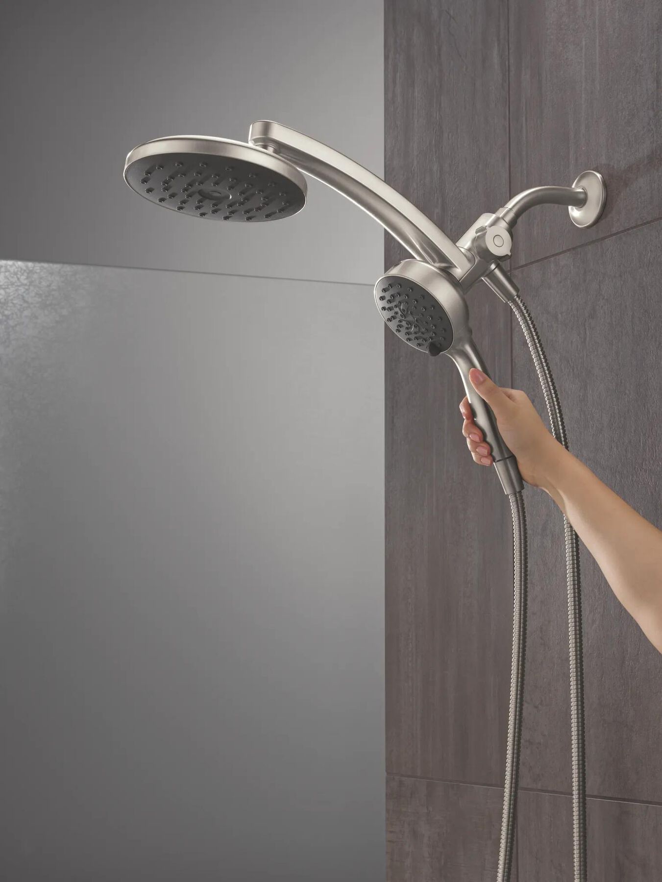 PivotPro&trade; 3-in-1 Combination Shower with TouchClean&reg; Spray Face