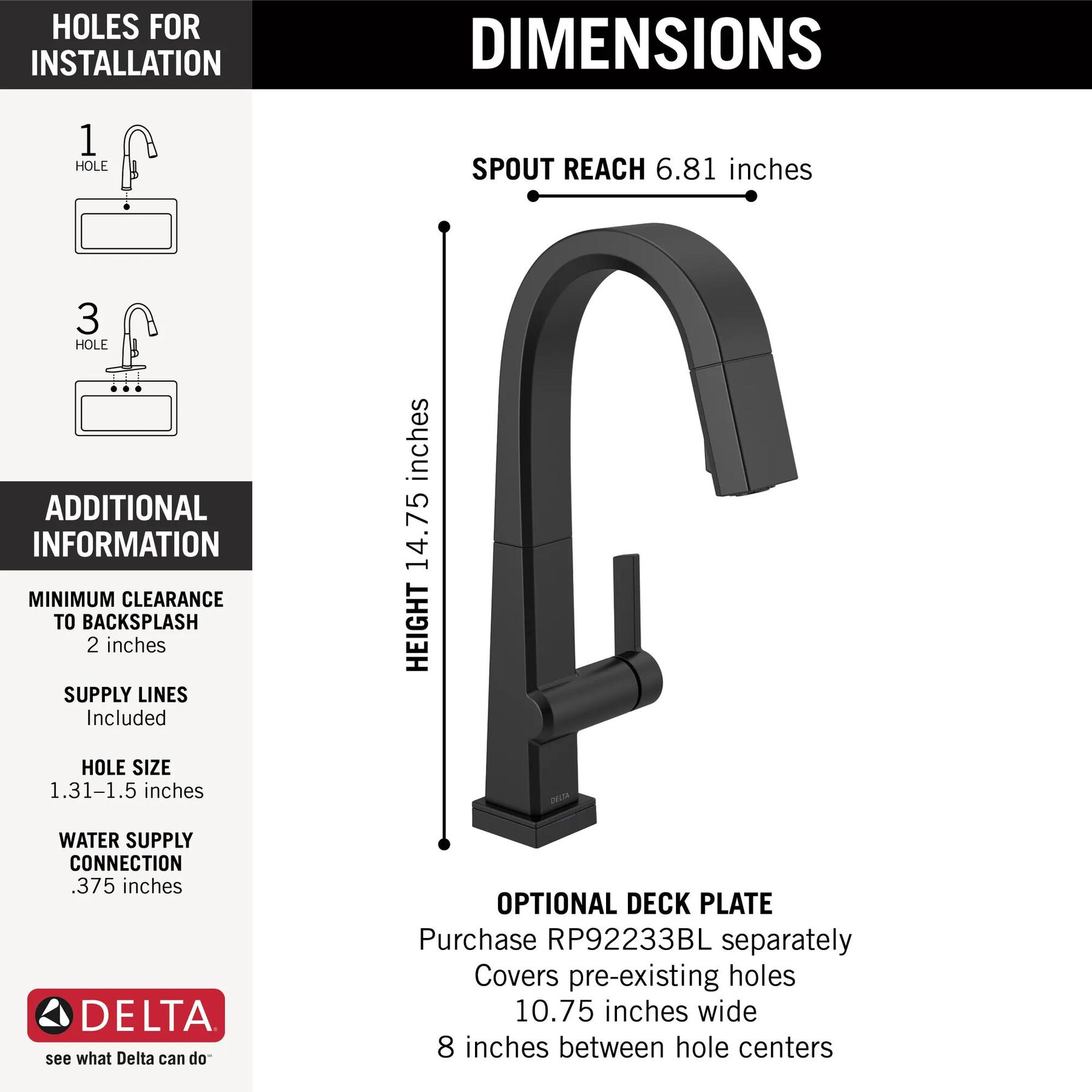 Single Handle Pull-Down Bar / Prep Faucet With Touch2O&reg; Technology
