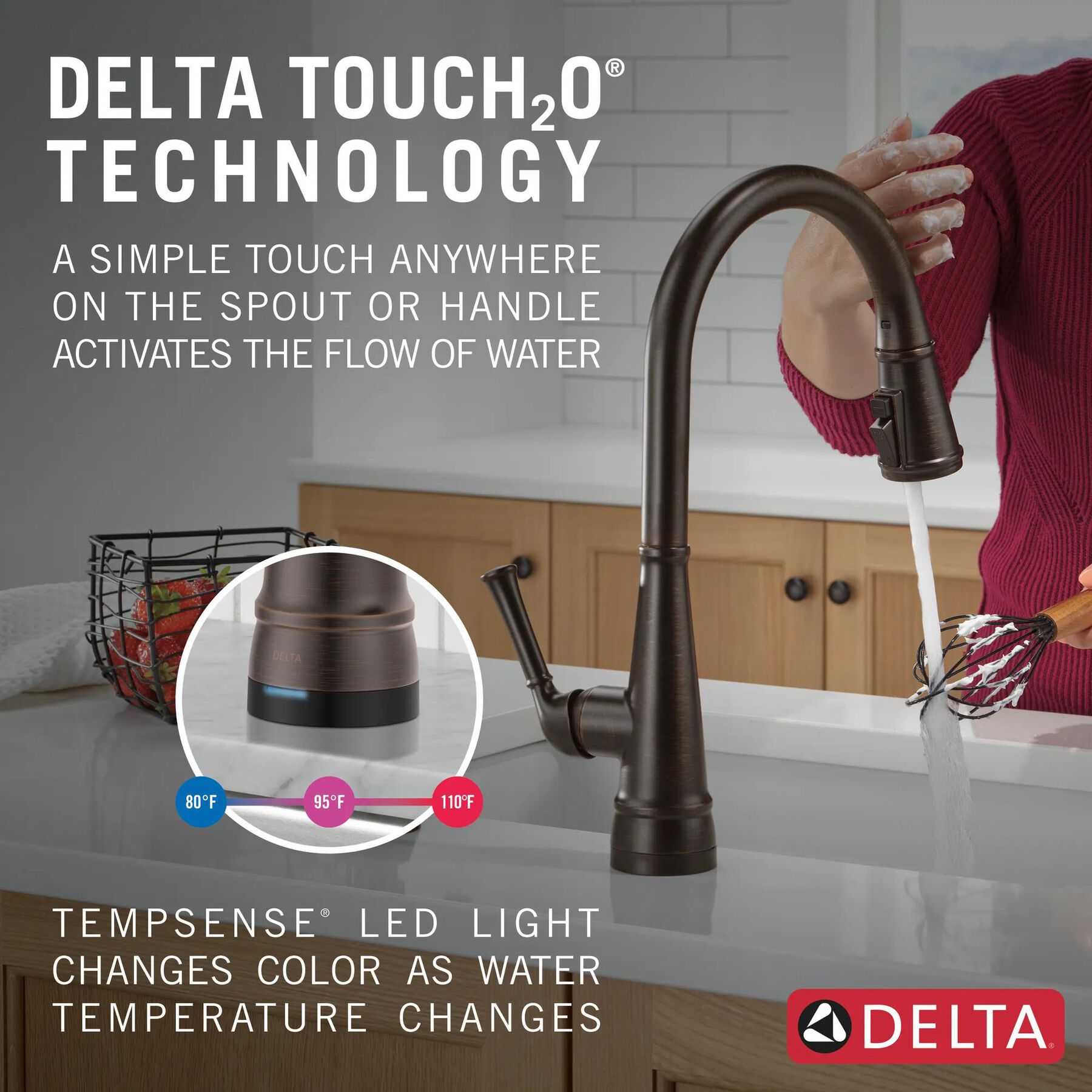 Single Handle Pull-Down Kitchen Faucet with Touch<sub>2</sub>O&reg; and ShieldSpray&reg; Technologies