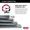 45&rdquo; Workstation Undermount Single Bowl 16 Gauge Stainless Steel Kitchen Sink with 2-Tier&nbsp;WorkFlow&trade; Ledge and Accessories