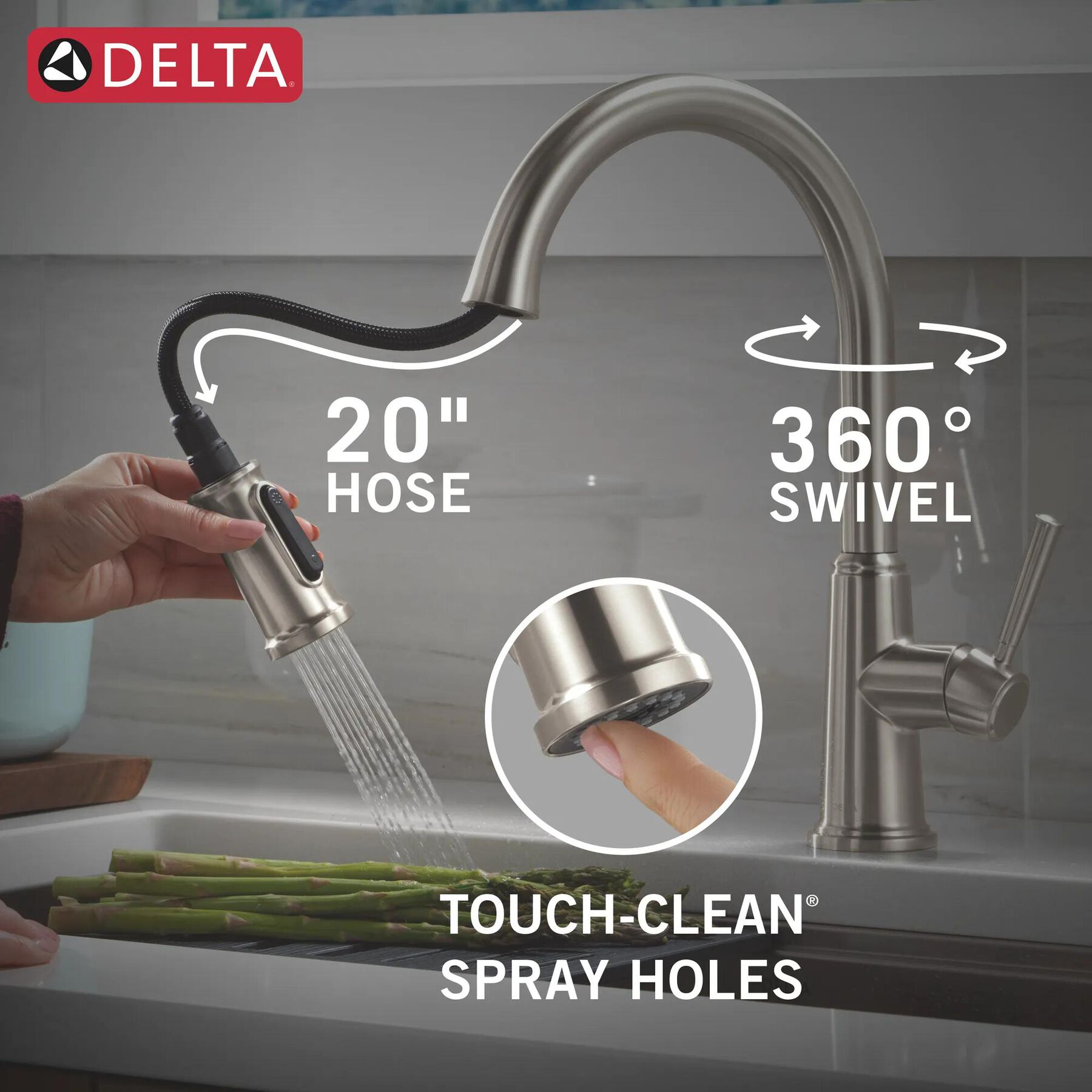 Single Handle Pull-Down Kitchen Faucet