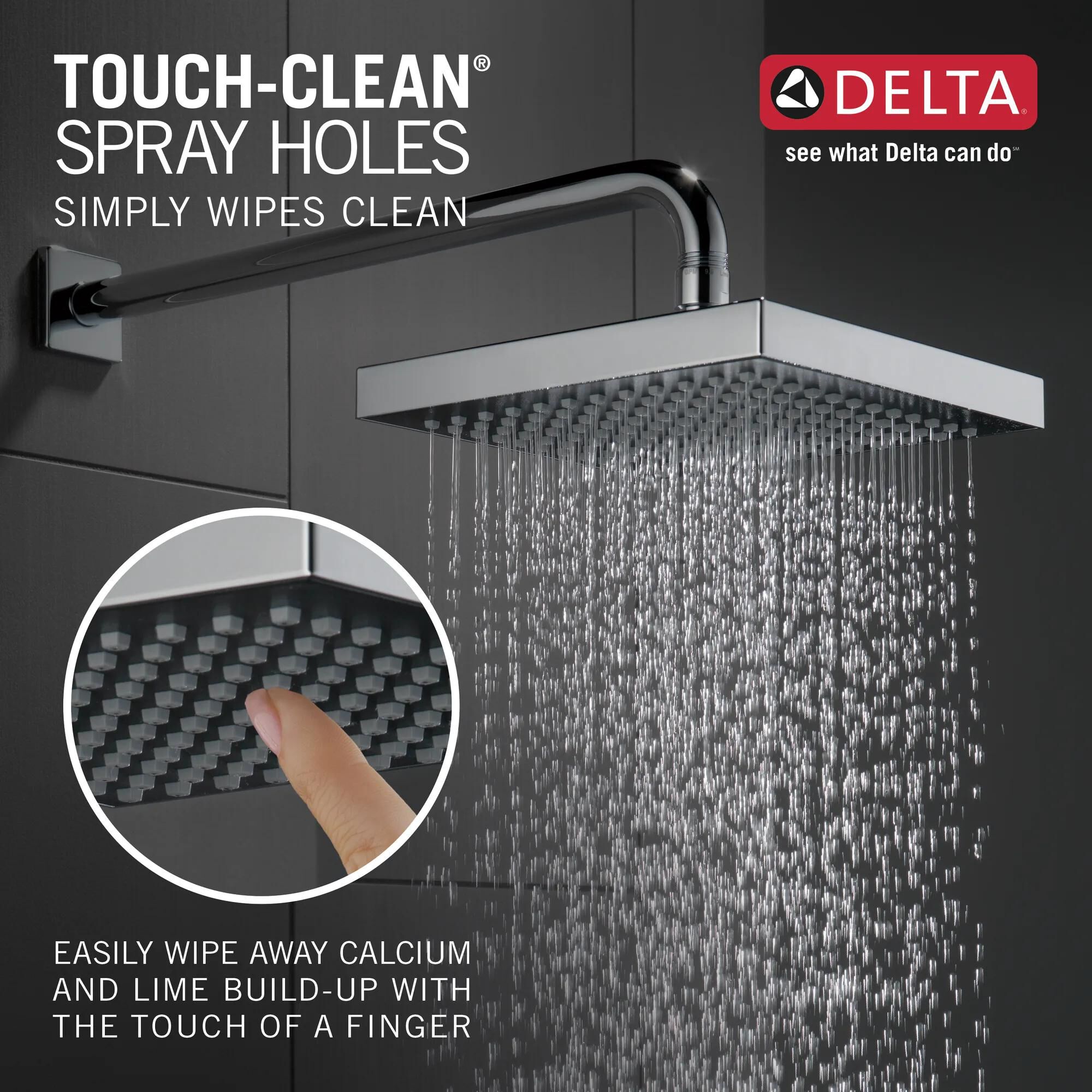 Single-Setting Raincan Shower Head in Chrome 52841 | Delta Faucet