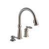 Single Handle Pull-Down Kitchen Faucet with Soap Dispenser
