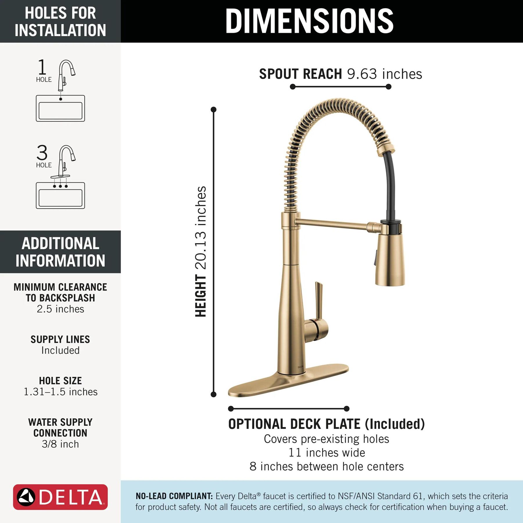 Single-Handle Pull-Down Spring Kitchen Faucet